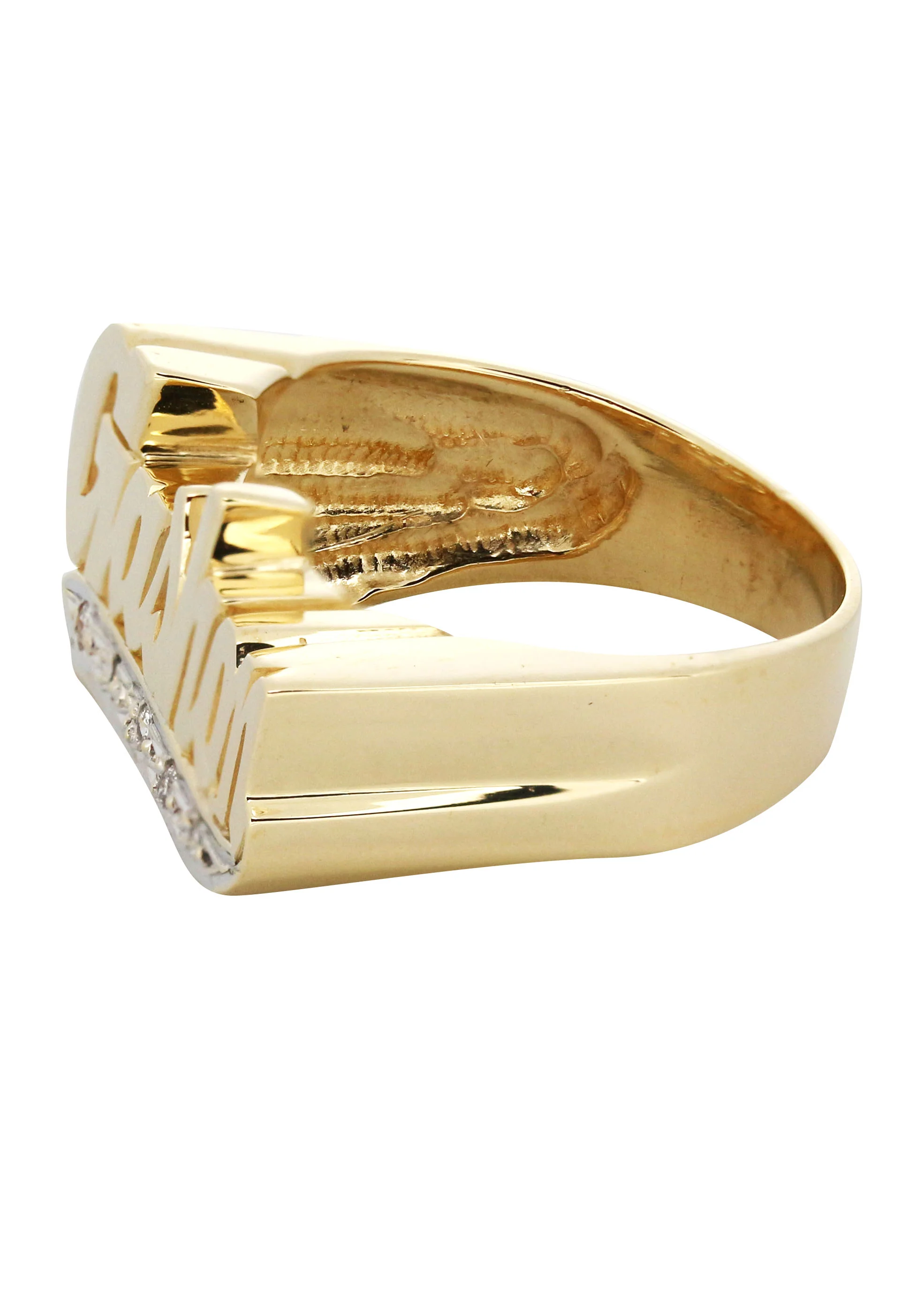14K Diamond Gold Name Ring | Appx. 5.3 Grams - Image 2