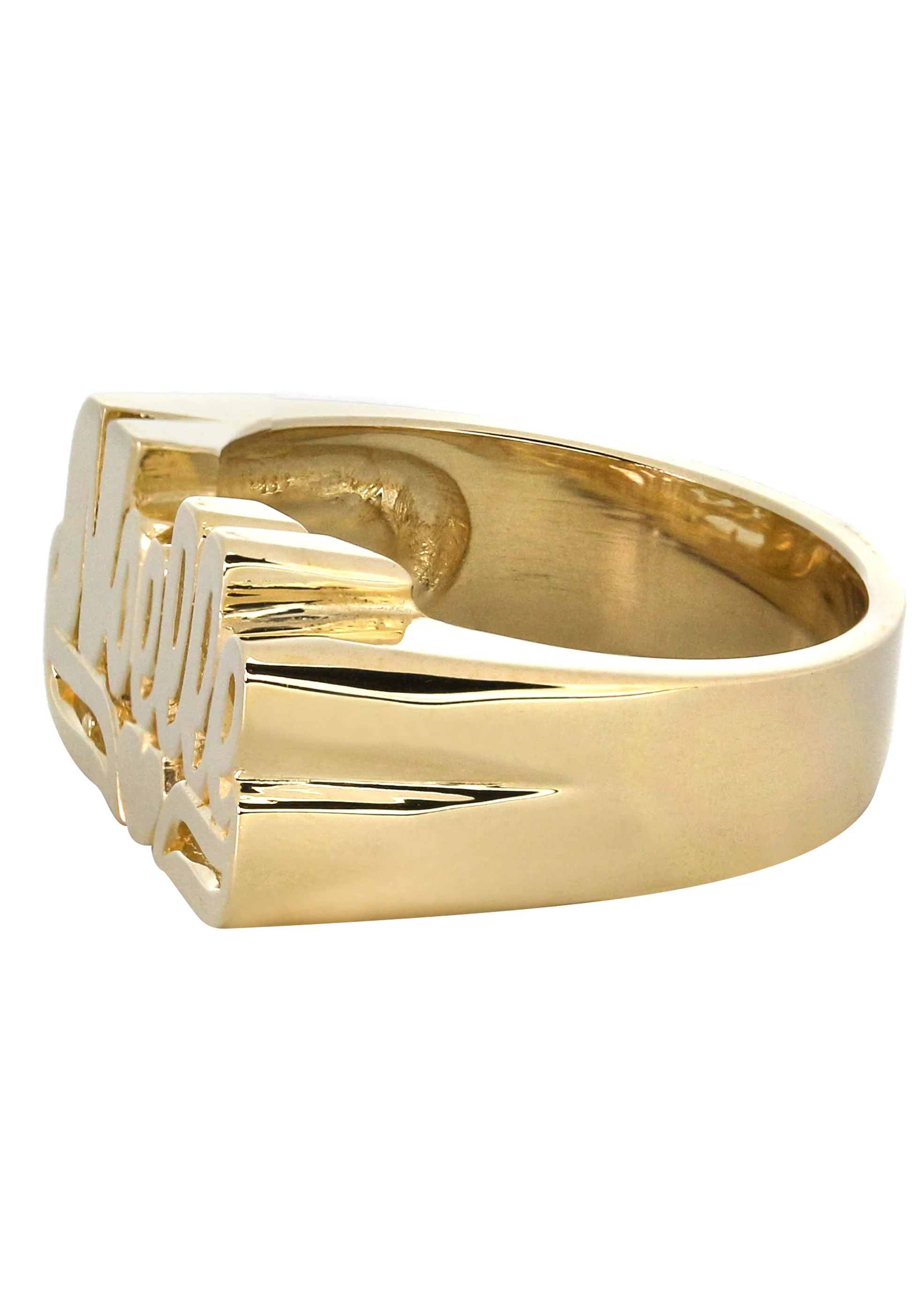 14K Heart Script Gold Name Ring | Appx. 8.8 Grams - Image 2