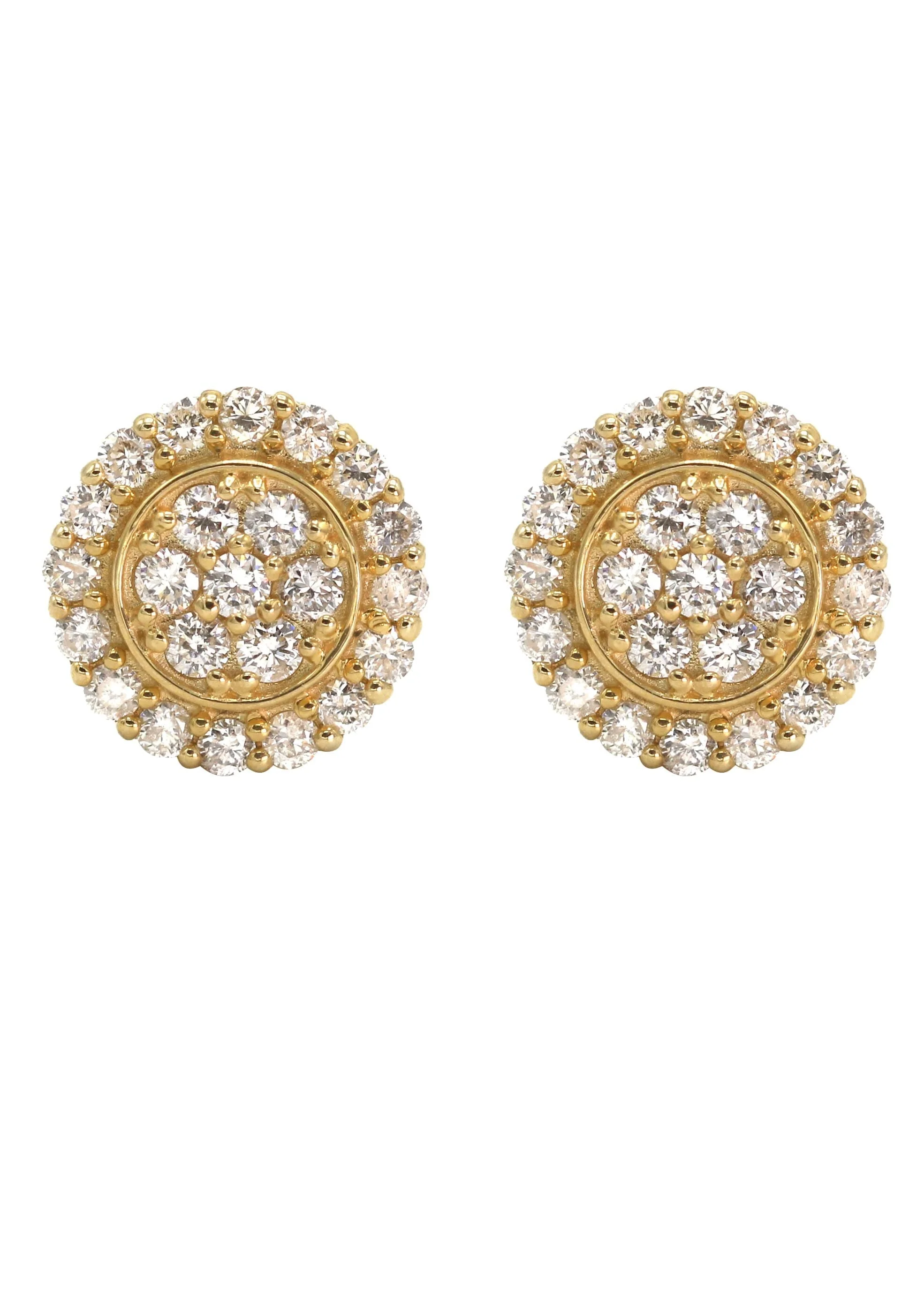 14K Yellow Gold Diamond Earrings For Men | 0.49 Carats | 1.95 Grams