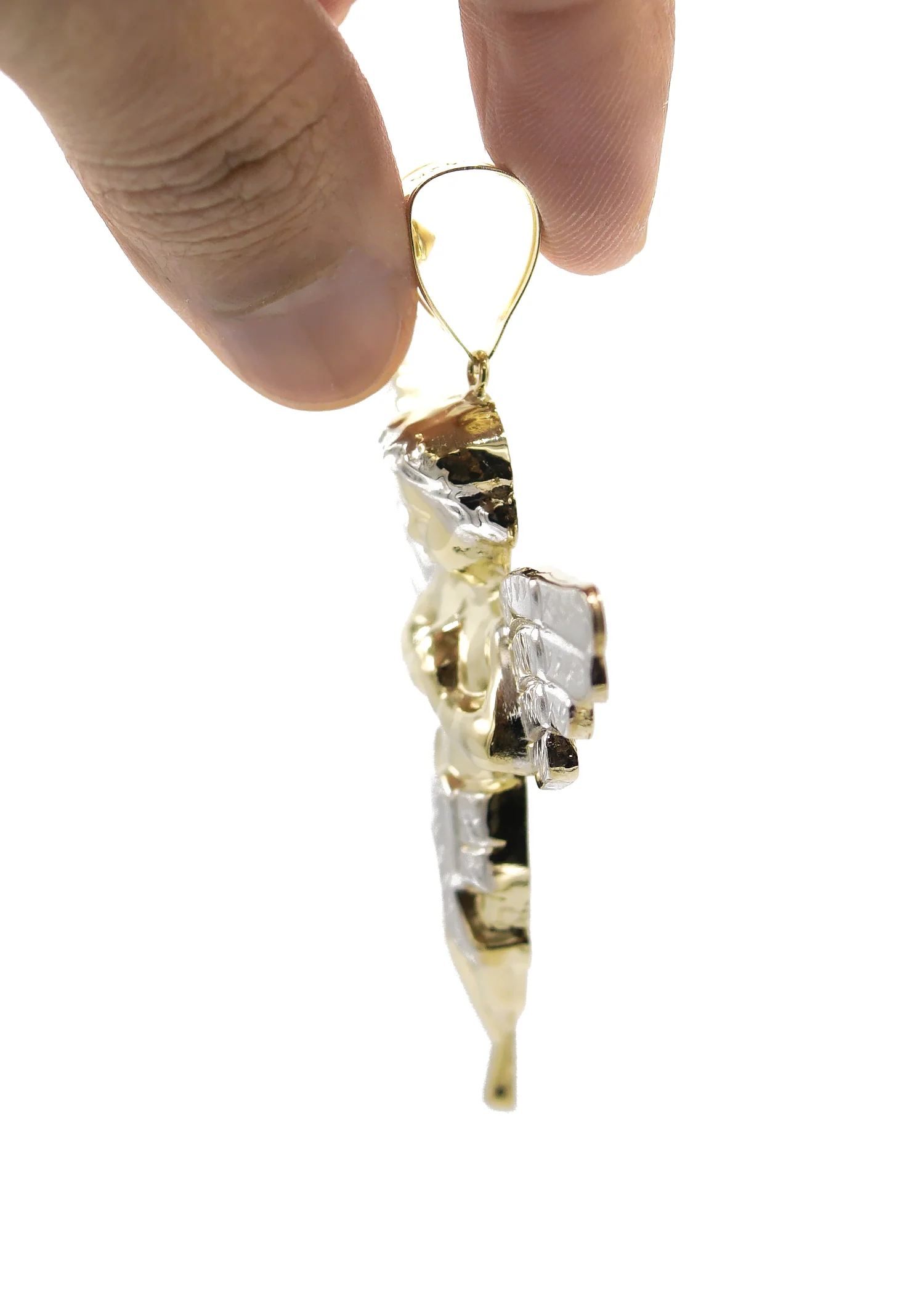 10K Gold Angel Pendant | Customizable Size - Image 5