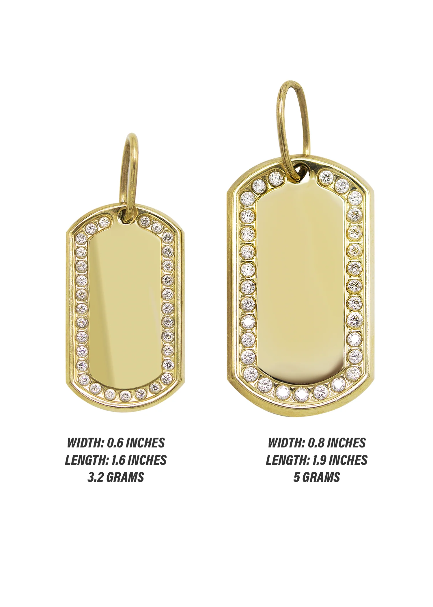 10K Gold  Dog Tag Pendant | Customizable Size - Image 2