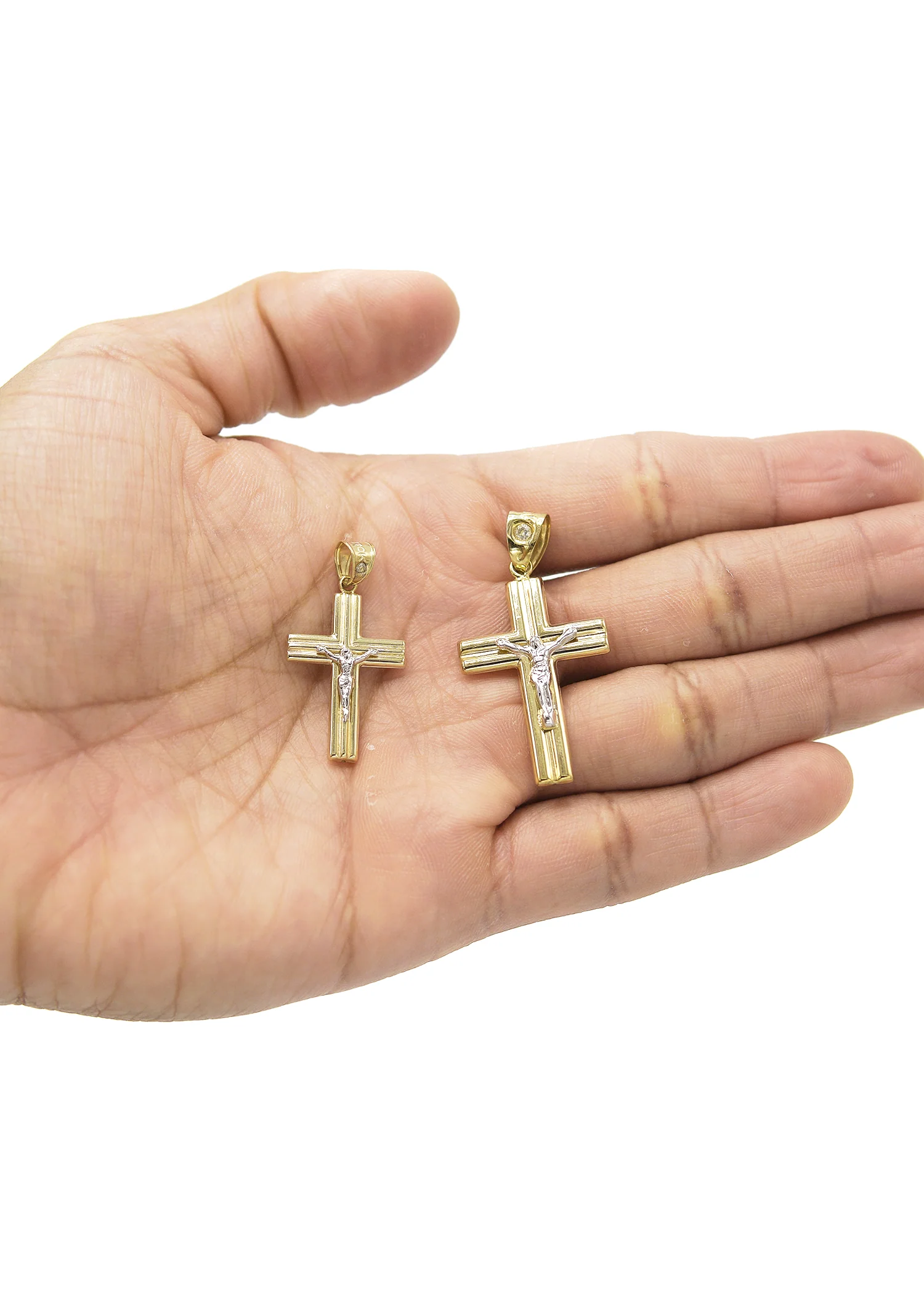 Gold 10K Gold Cross Pendant  |  Customizable Size - Image 3