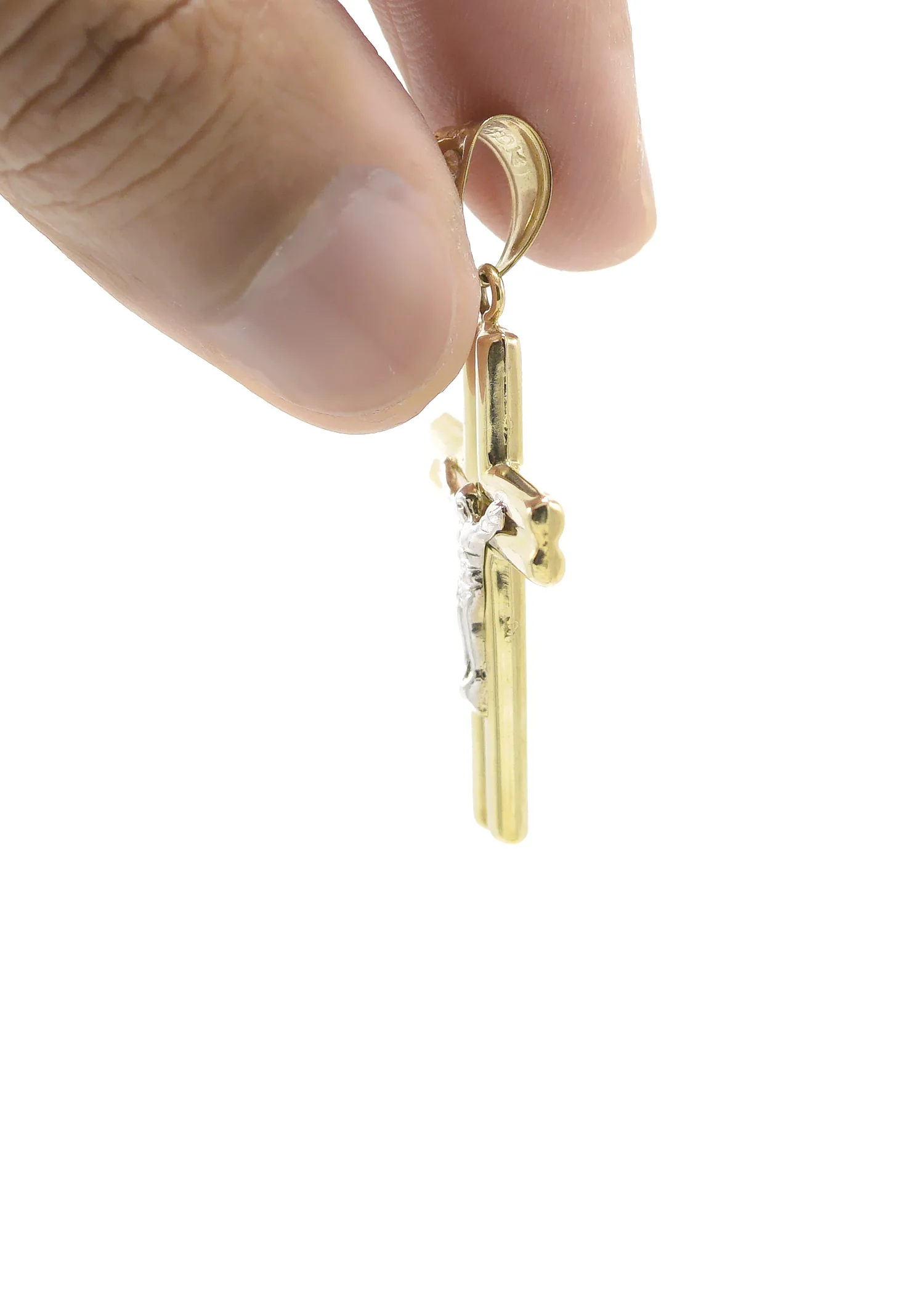 Gold 10K Gold Cross Pendant  |  Customizable Size - Image 5