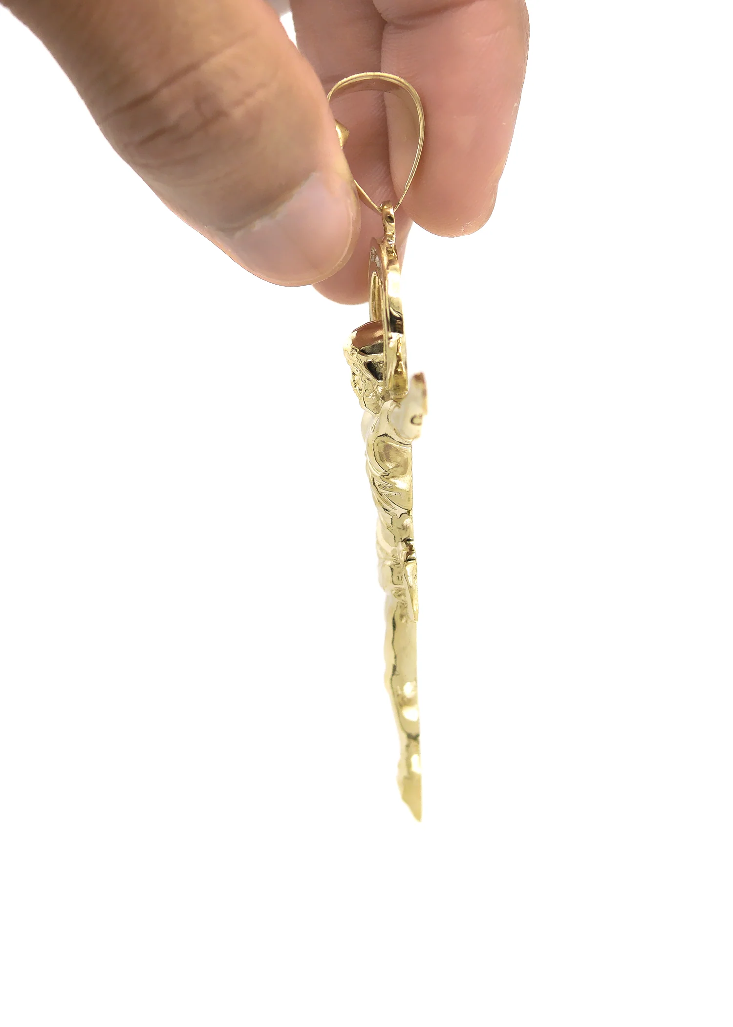 10K Gold Crucifix Pendant  |  Customizable Pendant - Image 5