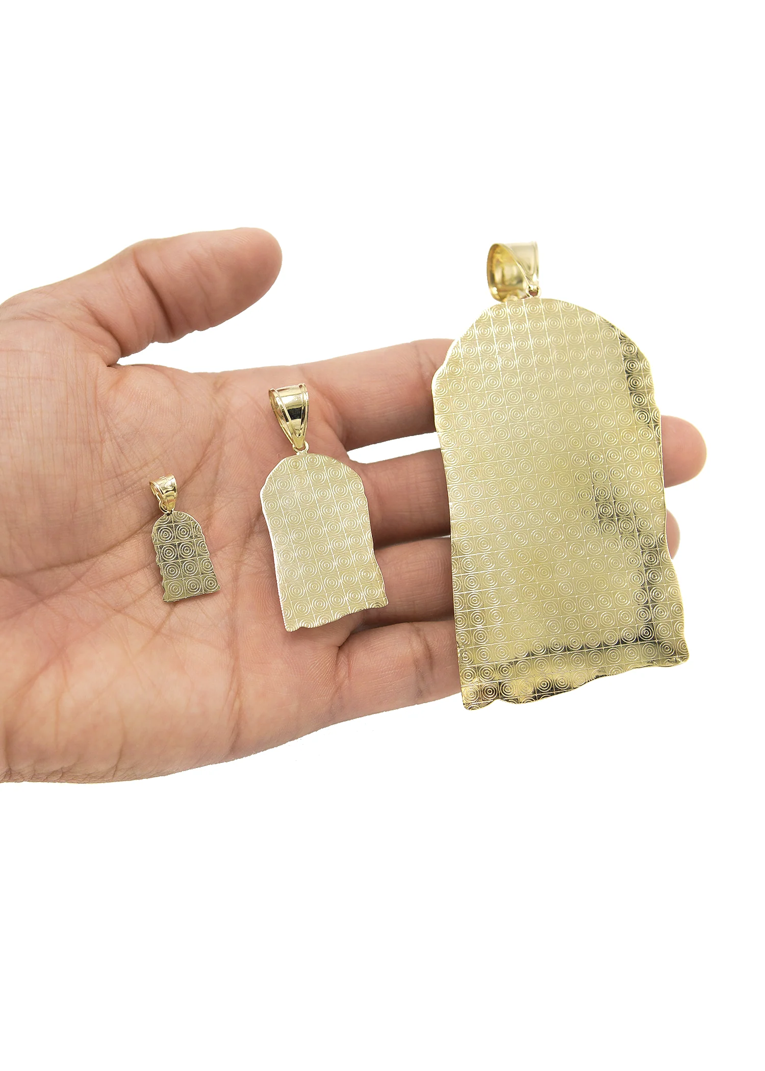 10K Gold Jesus Head Pendant  |  Customizable Size - Image 3