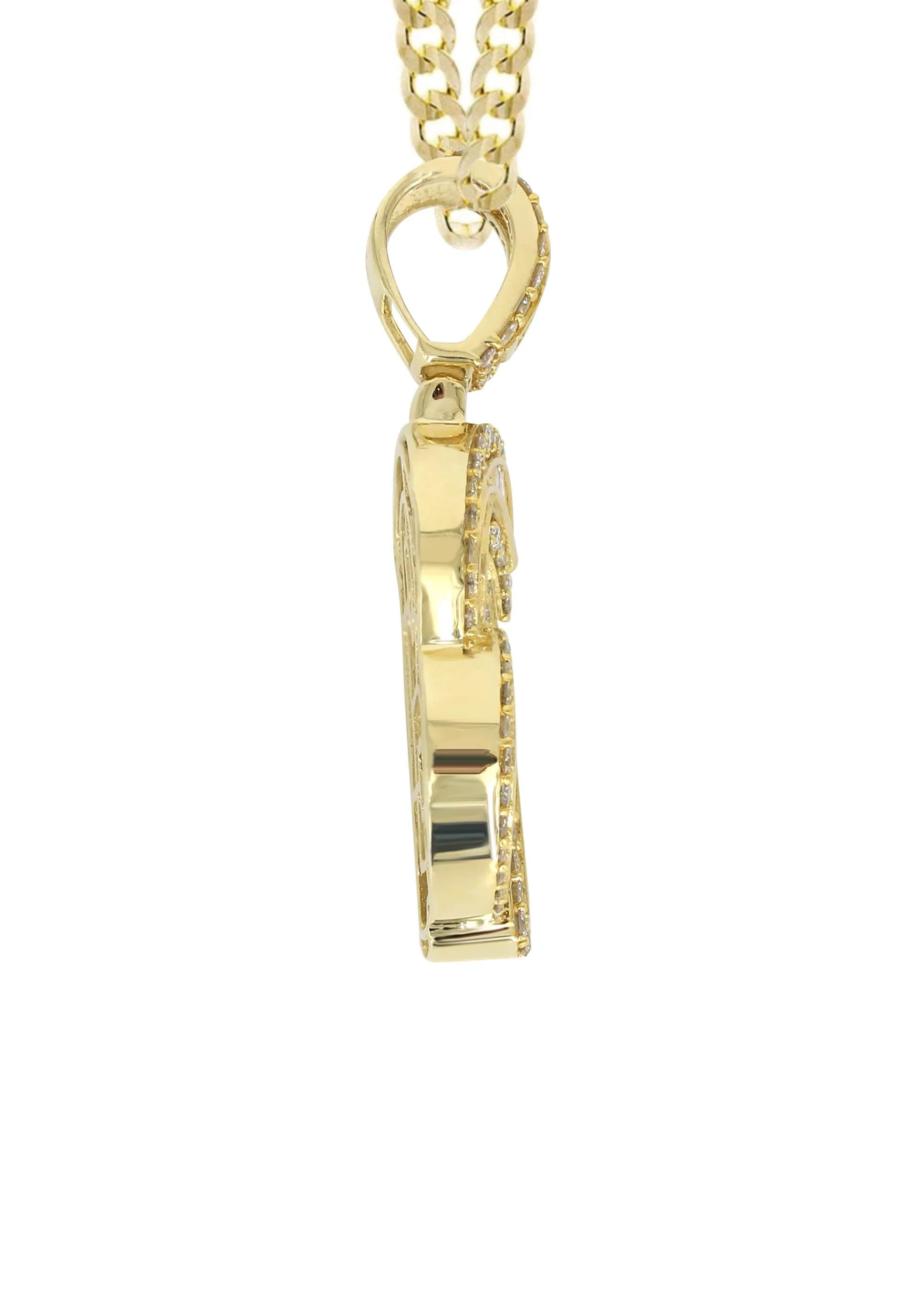 14K Yellow Gold Letter "B" Baguette Diamond Necklace | 2.15 Carats - Image 4