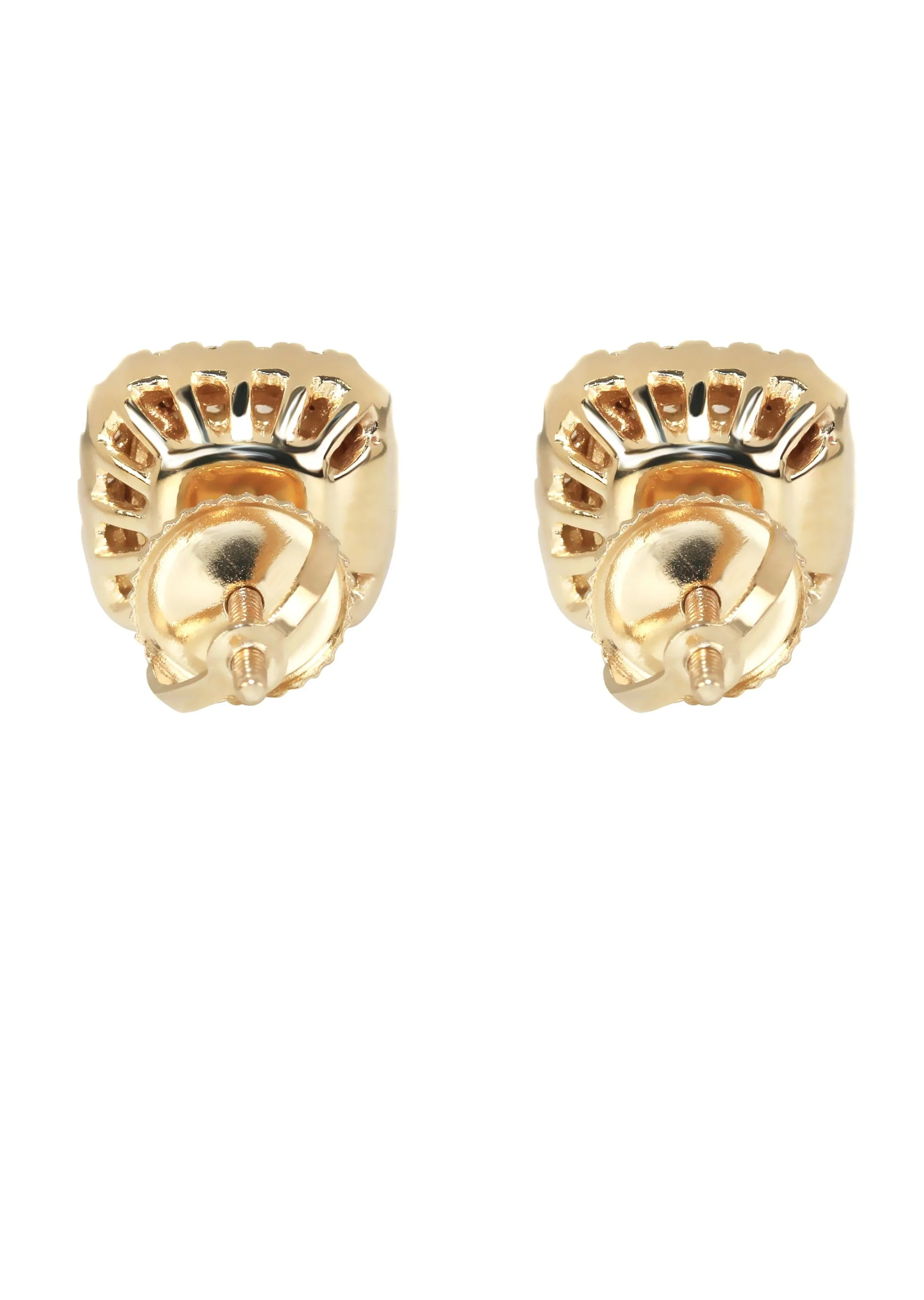 Mens Stud Diamond Earrings | 0.8 Carats 14K Yellow Gold - Image 2