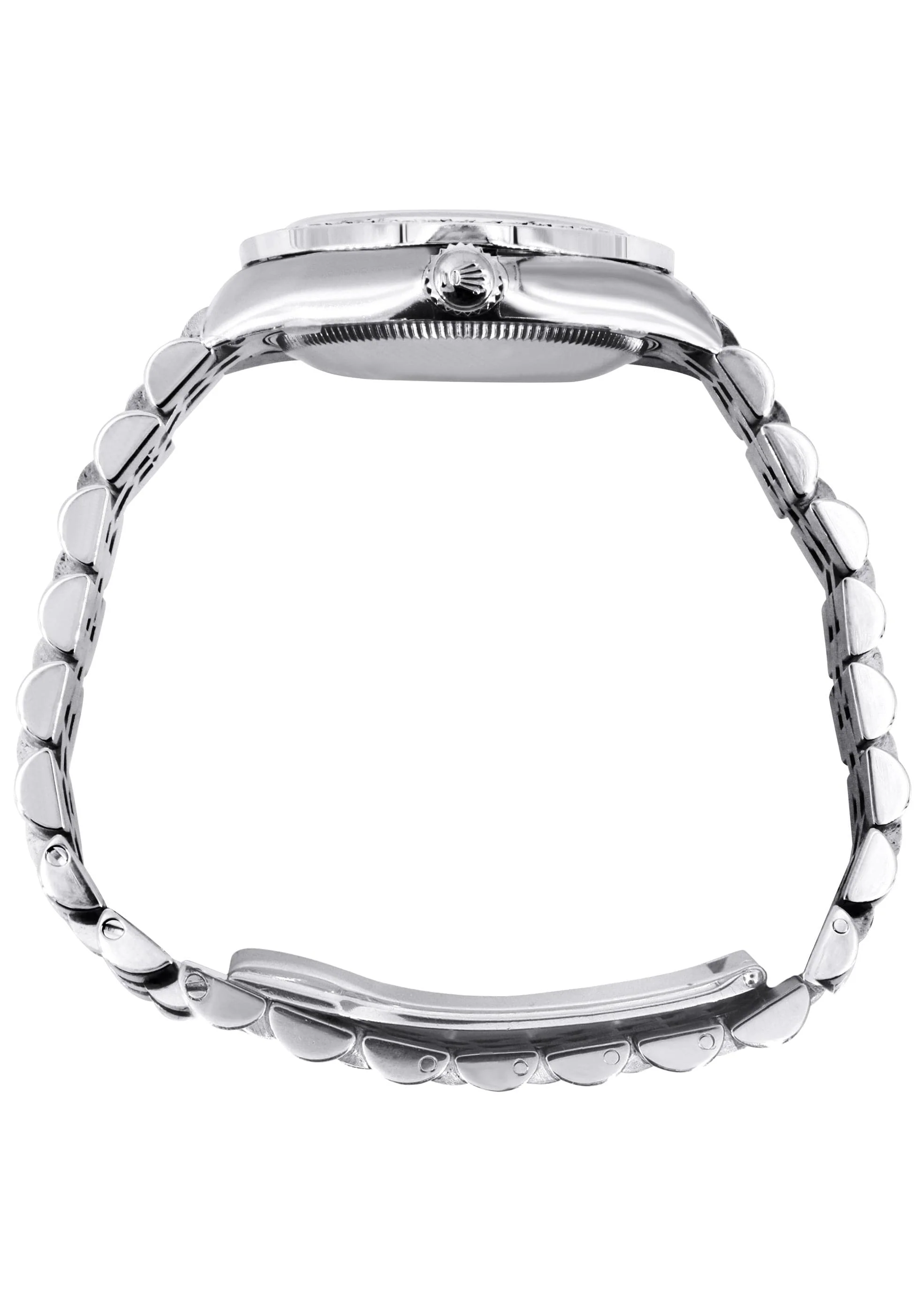 Diamond Rolex Watch | 68274 | Fluted Bezel | 31MM | Baby Blue Diamond Dial | Jubilee Band - Image 6
