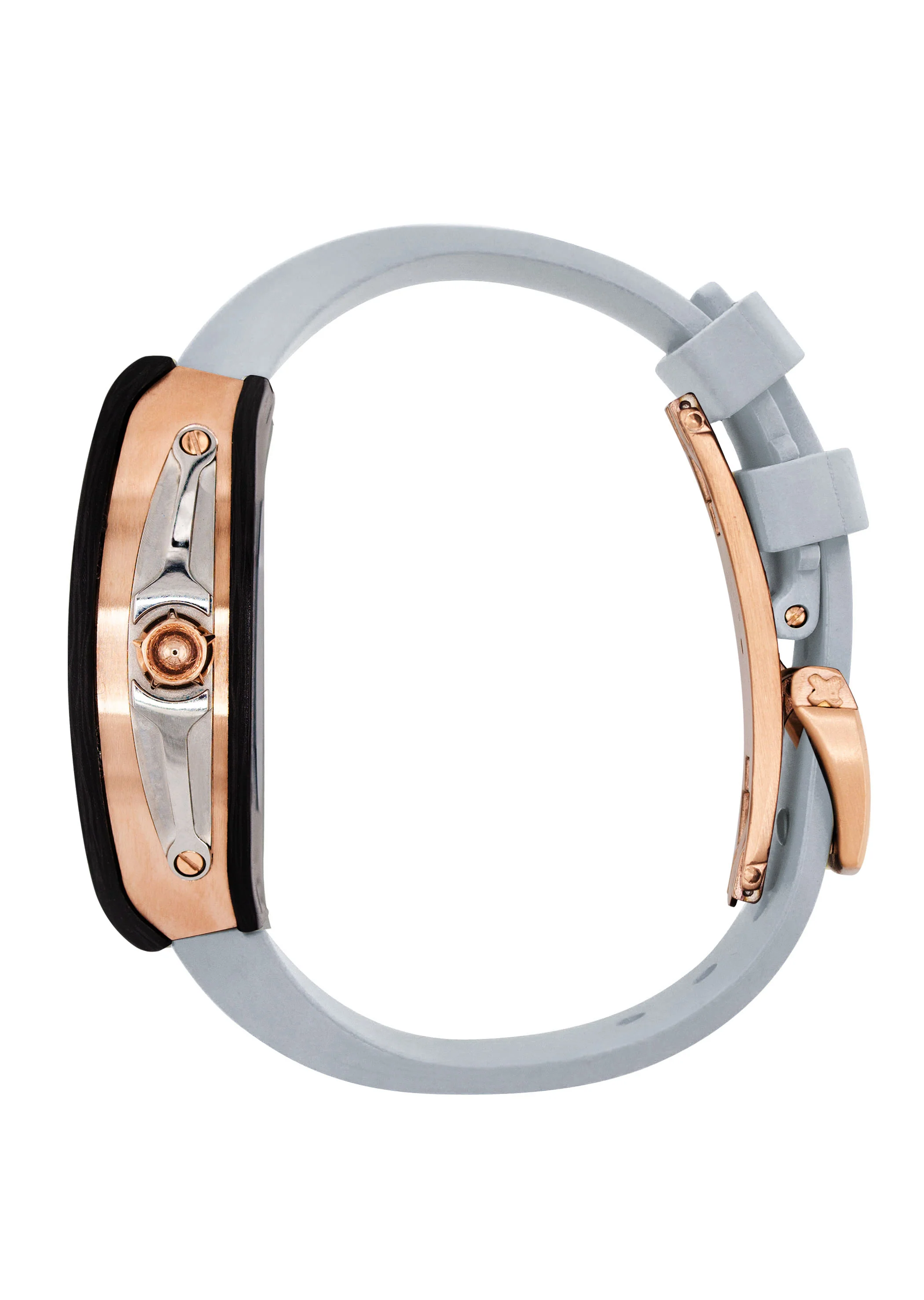 Frost NYC Mens Watch - Automatic Skeleton Carbon Fiber Rose Sport Watch | FRST-01-CFR | Gray - Image 2