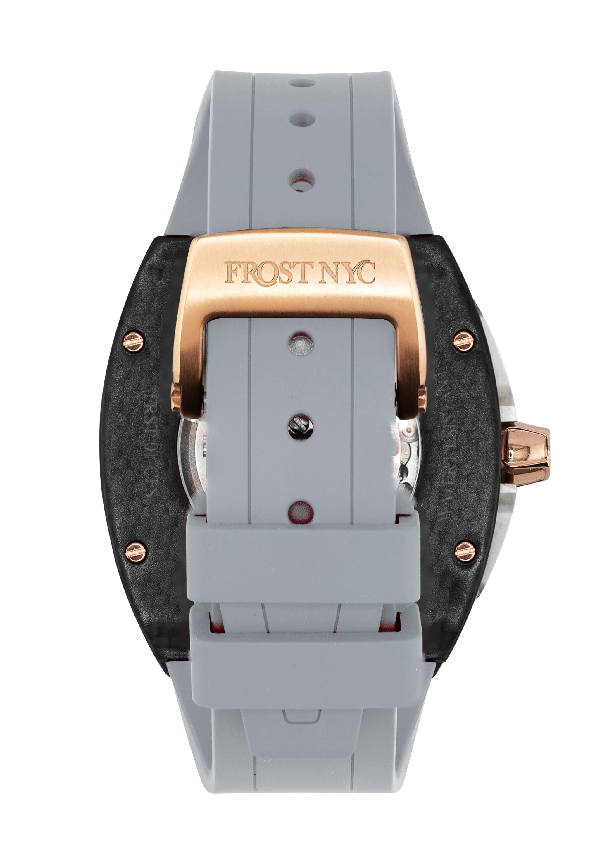 Frost NYC Mens Watch - Automatic Skeleton Carbon Fiber Rose Sport Watch | FRST-01-CFR | Gray - Image 5