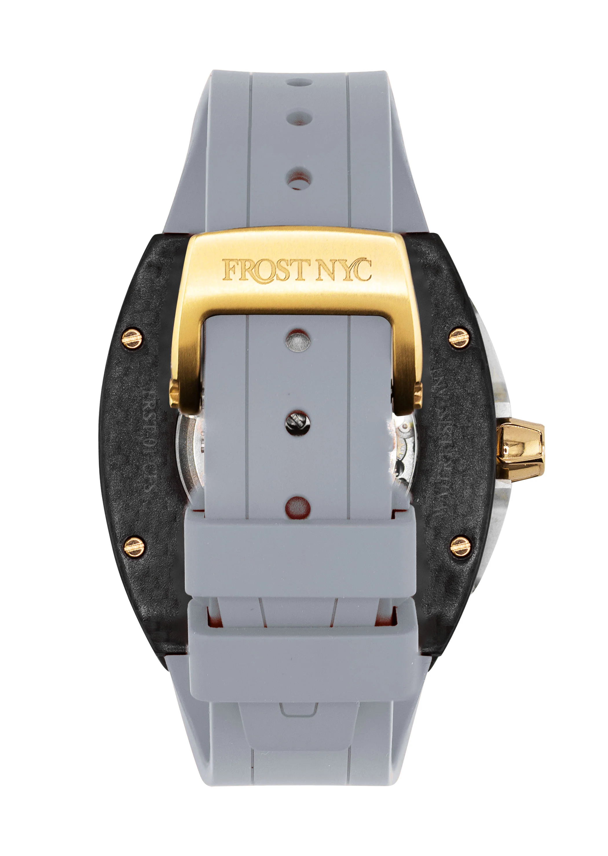 Frost NYC Mens Watch - Automatic Skeleton Carbon Fiber Sport Gold Watch | FRST-01-CFY| Gray - Image 5