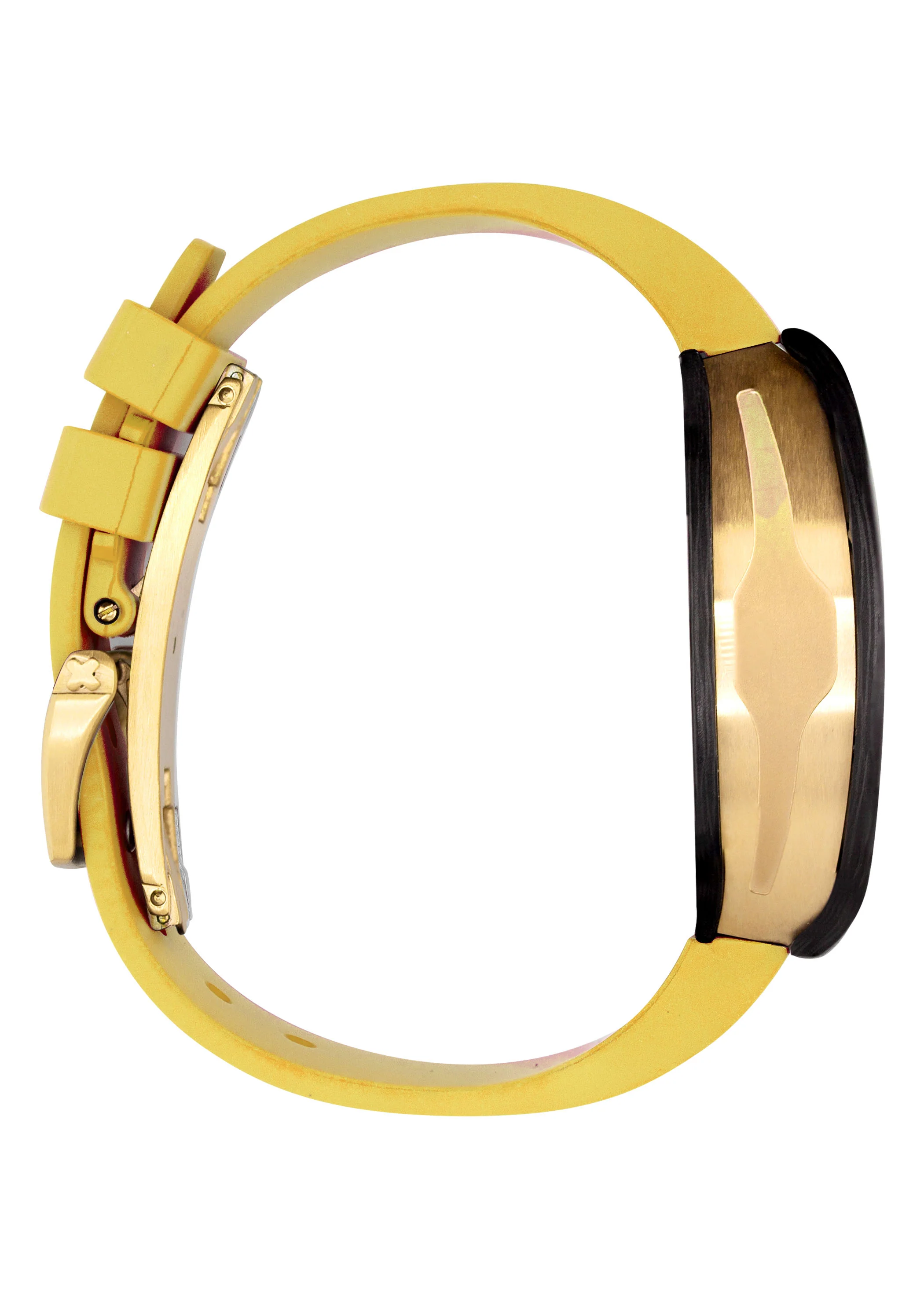 Frost NYC Mens Watch - Automatic Skeleton Carbon Fiber Sport Gold Watch | FRST-01-CFY| Yellow - Image 3