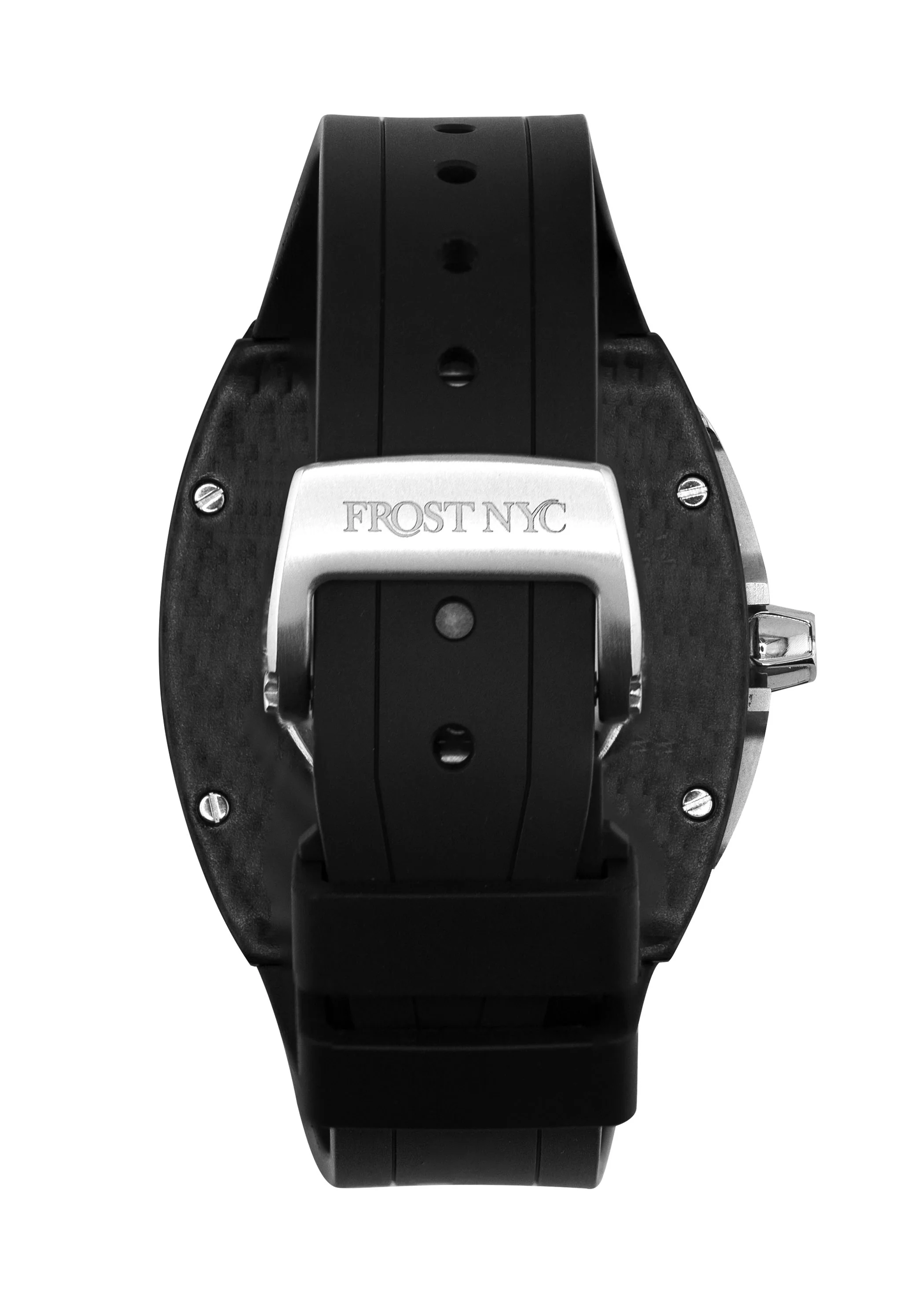 Frost NYC Mens Watch - Automatic Skeleton Carbon Fiber Sport Watch | FRST-01-CFS | Black - Image 5