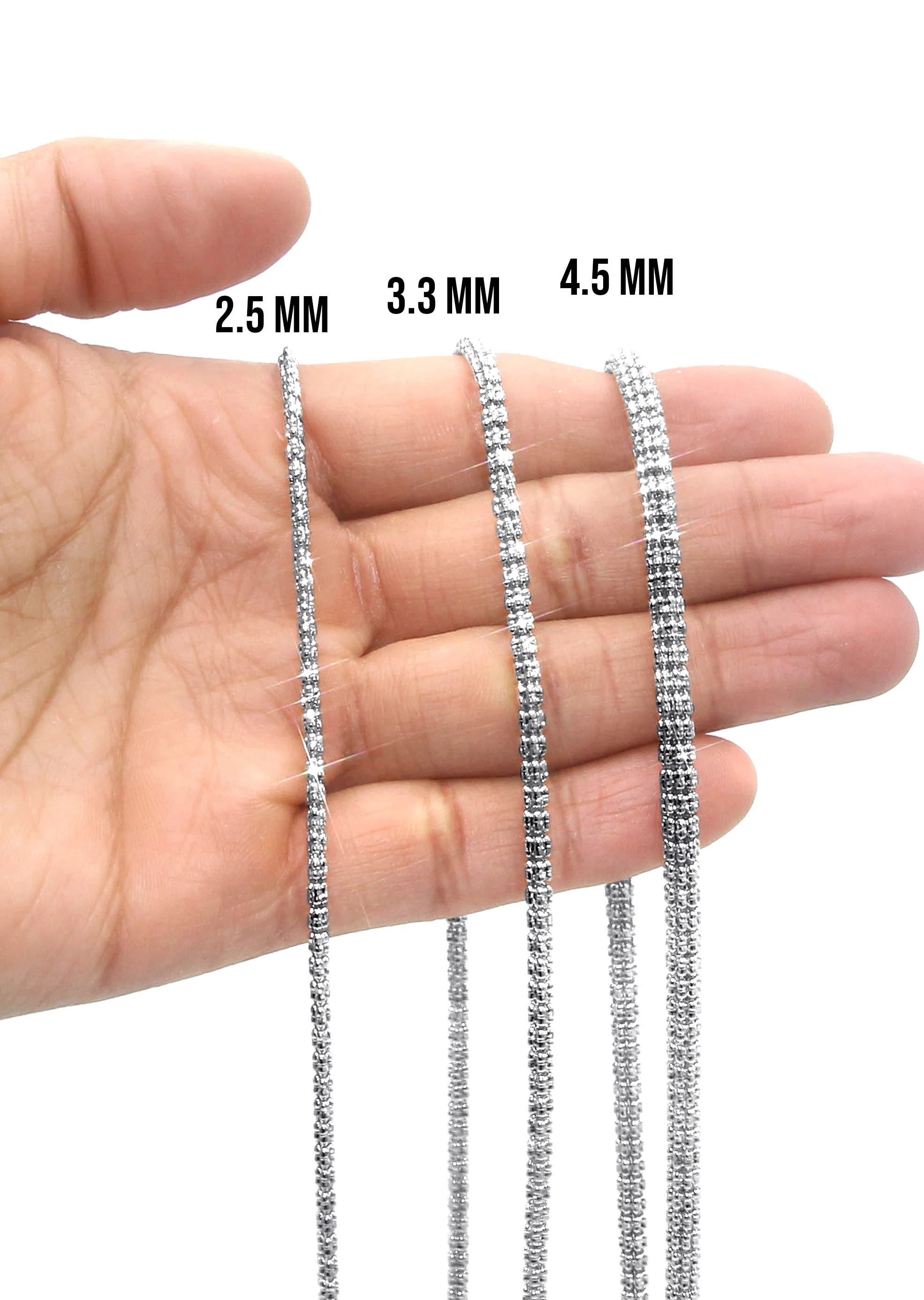White Gold Chain - Mens Ice Chain 10K/14K White Gold - Image 5