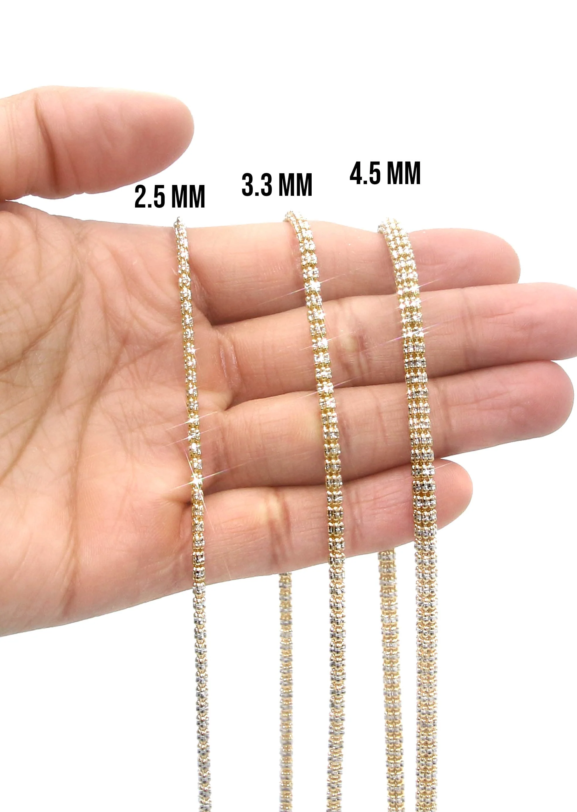 Mens Ice Chain 10K Yellow Gold - Image 5