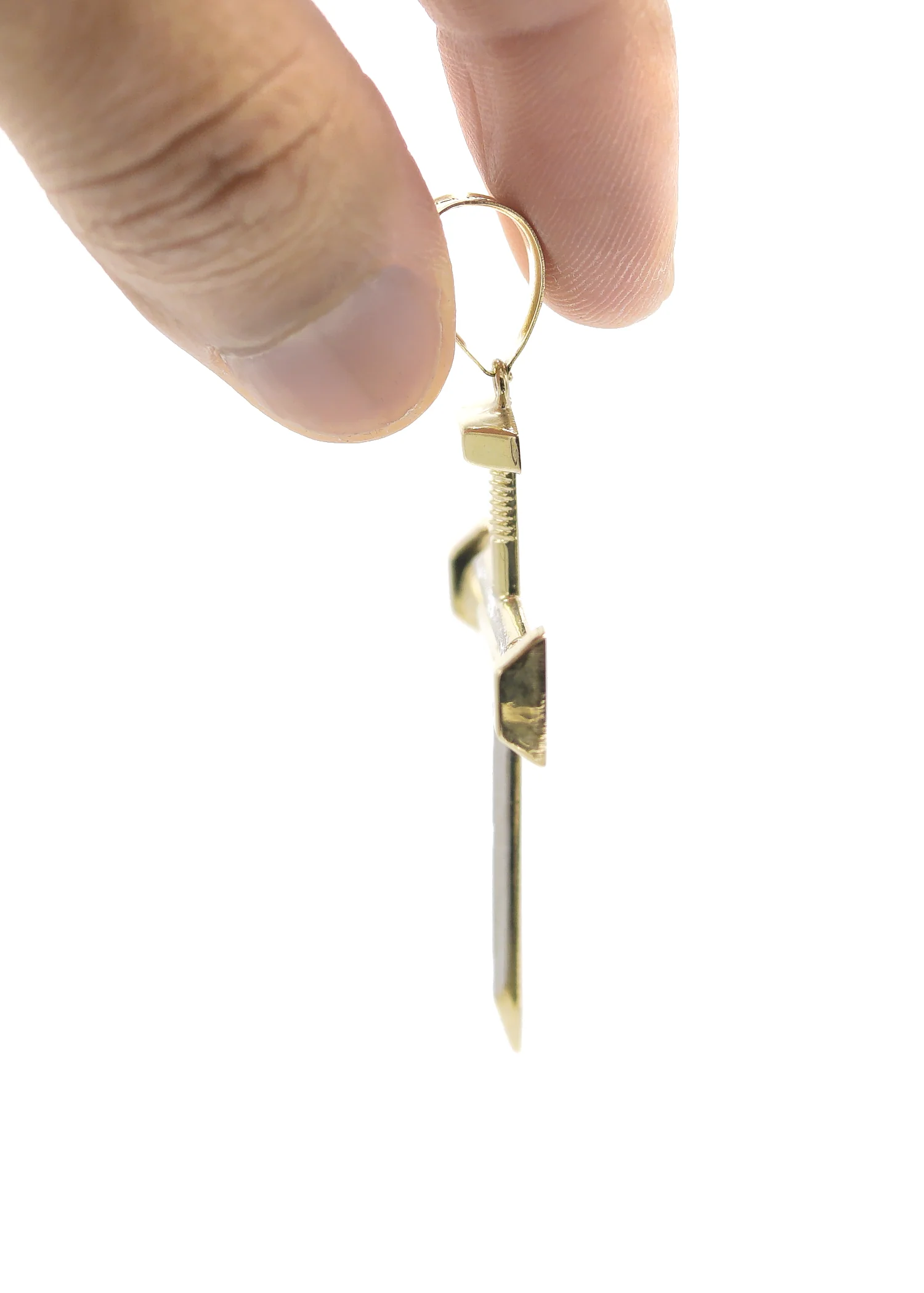 10K Gold Nail Cross Pendant | Customizable Size - Image 5