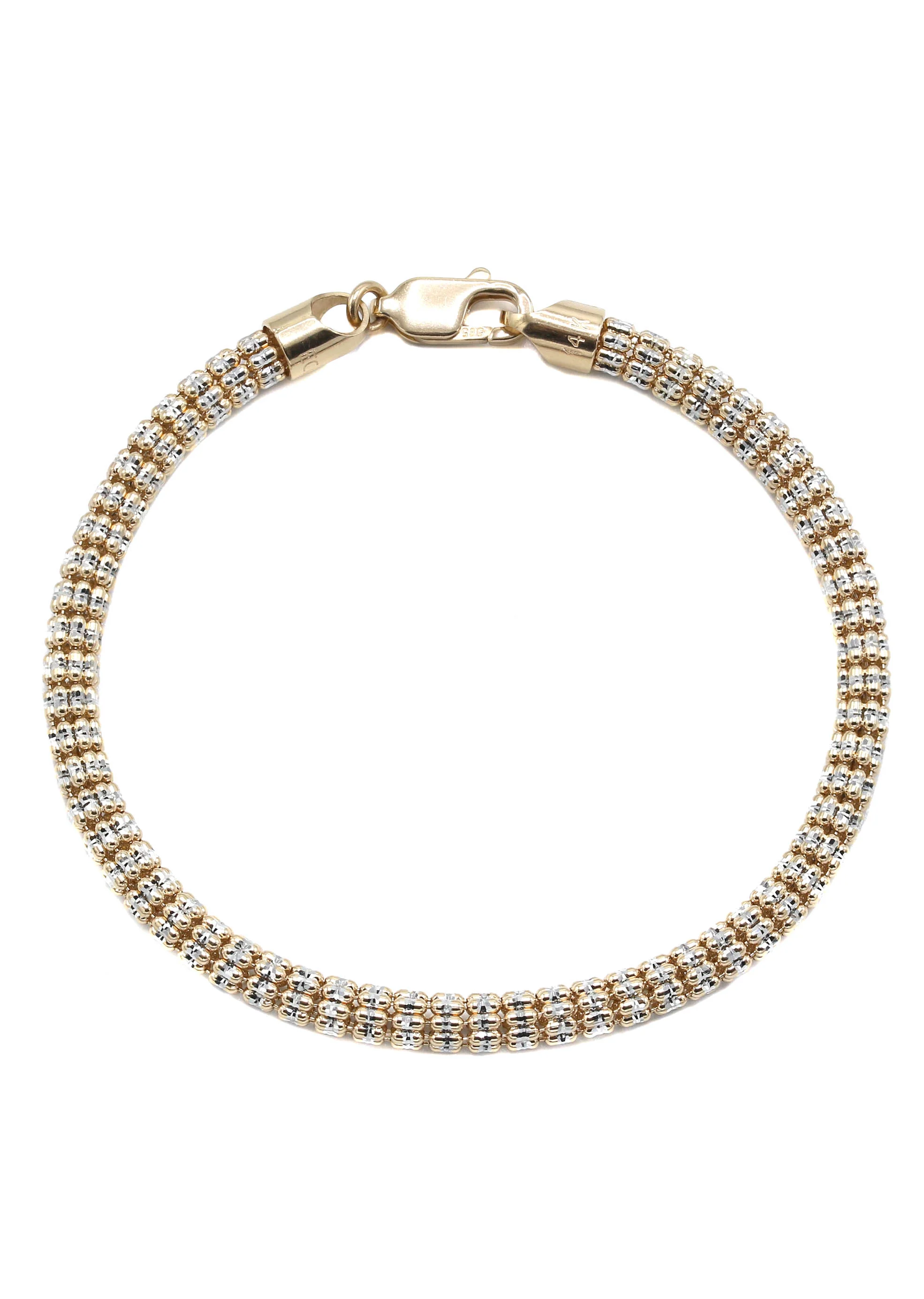 Yellow Gold Men's Ice Bracelet 10K/14K