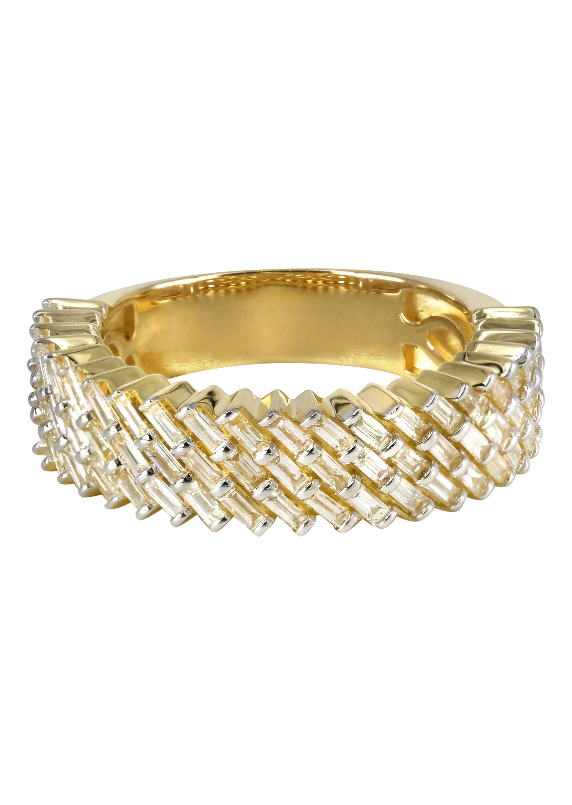 Mens Baguette Diamond Pinky Ring  | 1.87 Carats | 8.3 Grams