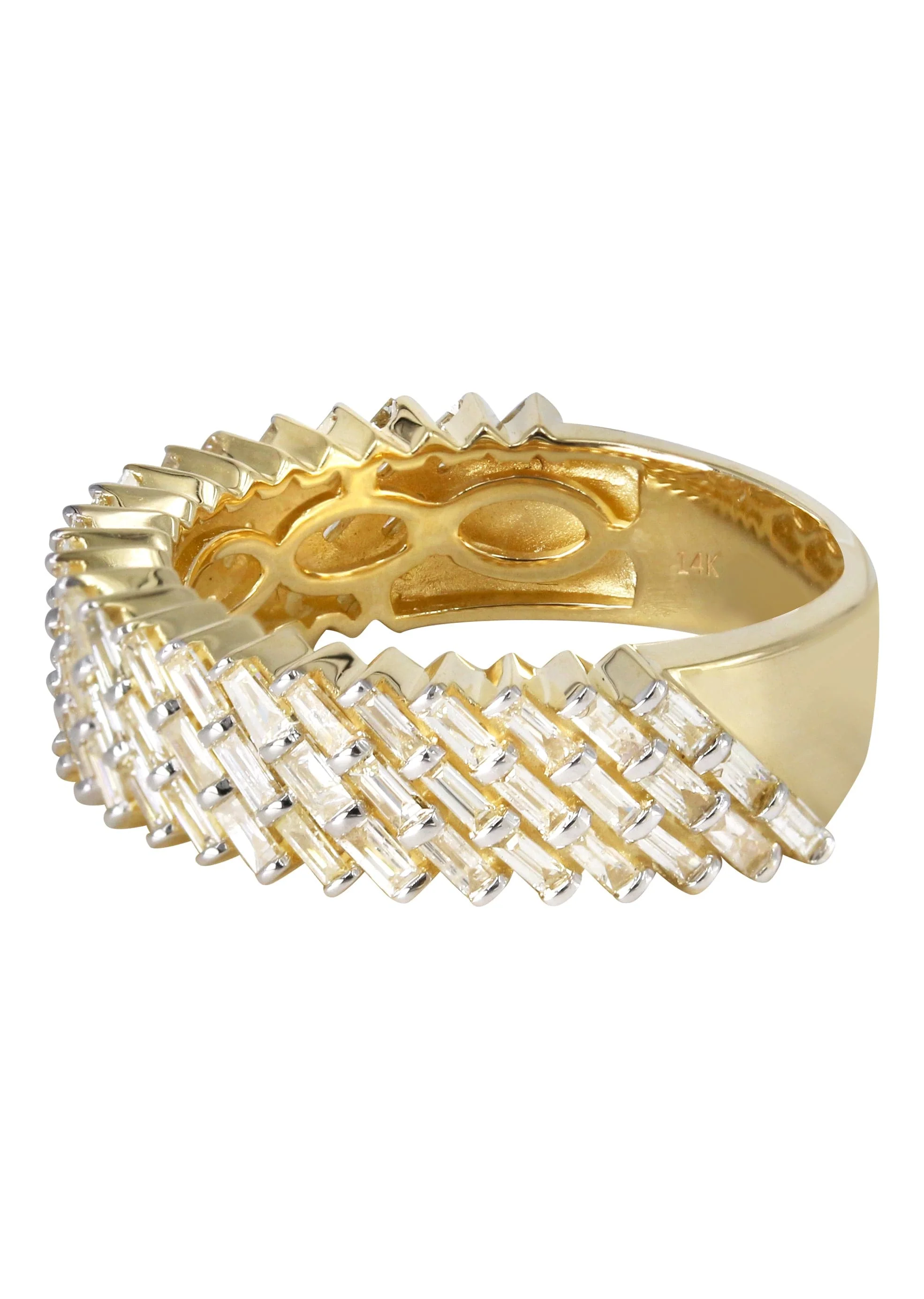 Mens Baguette Diamond Pinky Ring  | 1.87 Carats | 8.3 Grams - Image 2