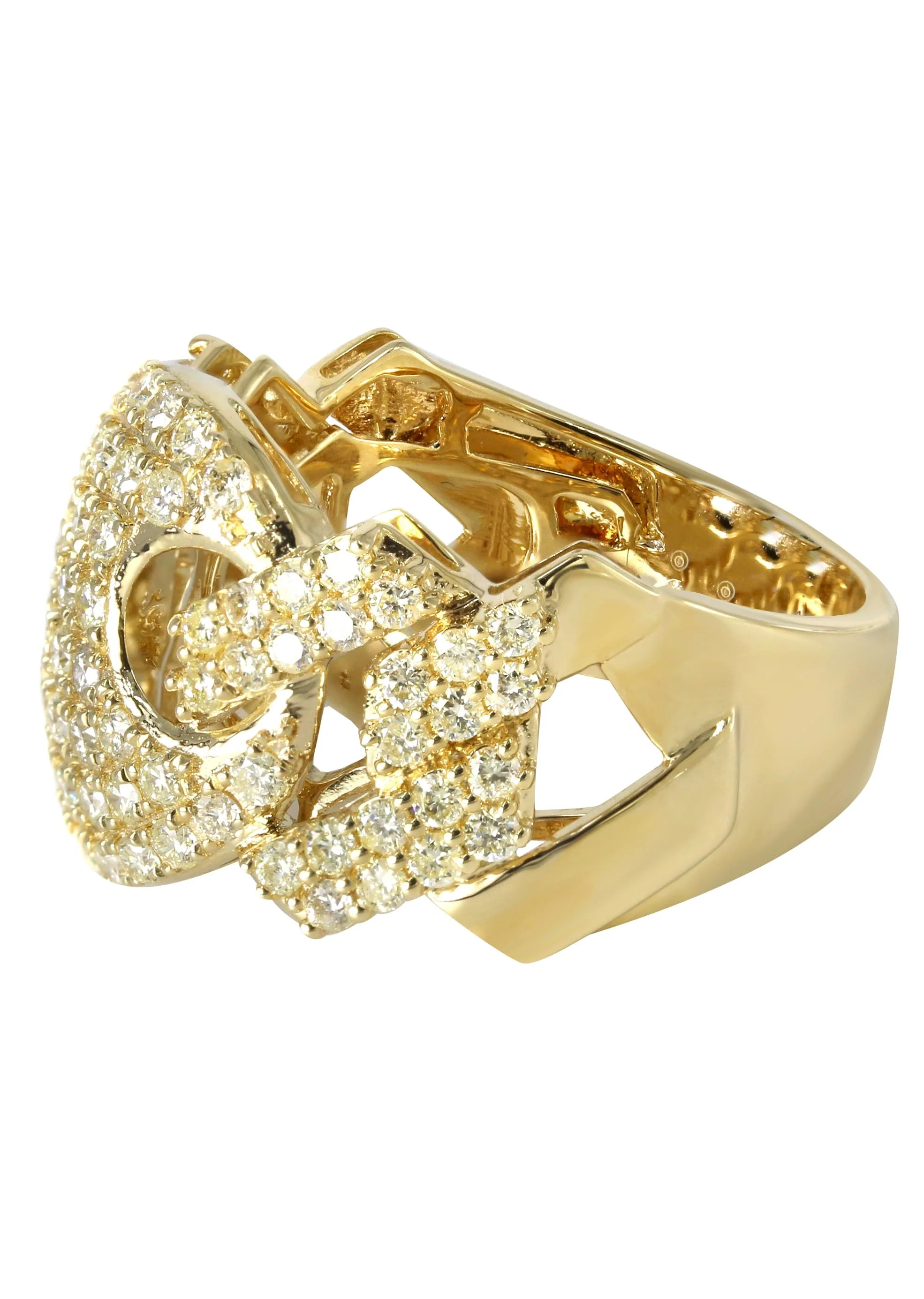 Mens Miami Cuban Diamond Pinky Ring | 2.25 Carats | 7.7 Grams - Image 2