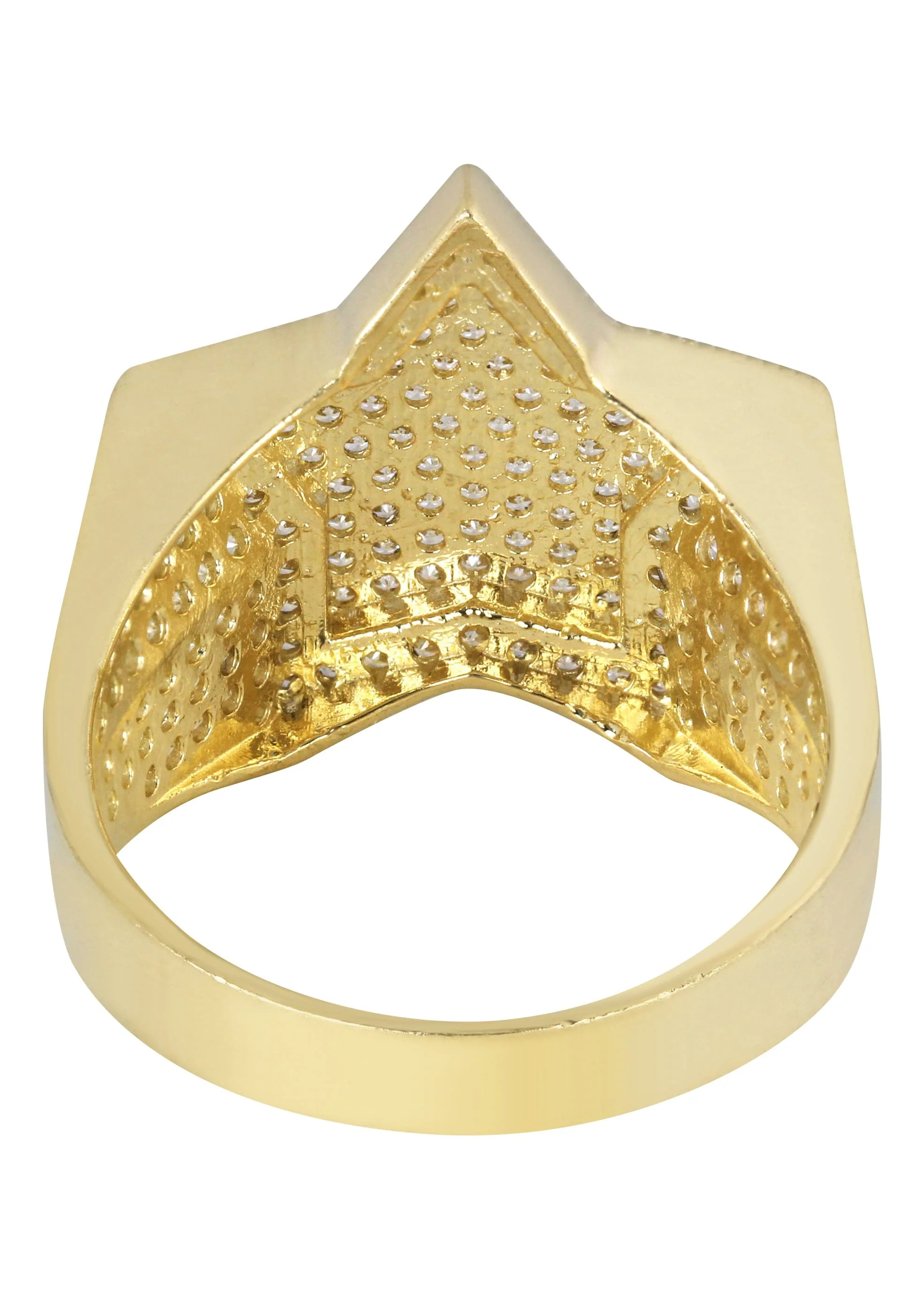 10K Star Gold Ring For Men - Mens Pinky Ring | 6.5 Grams - Image 3
