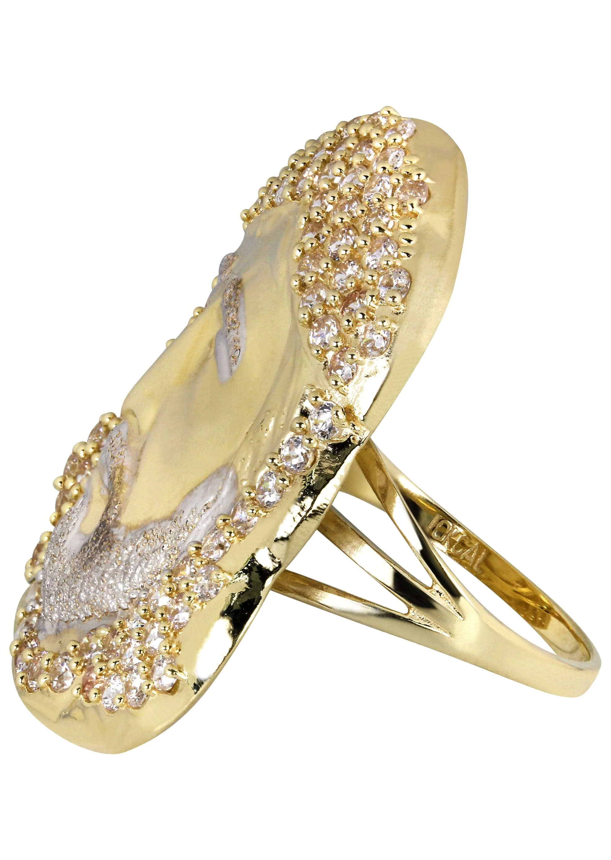 10K Jesus Gold Ring For Men  | 8.6 Grams - Image 2