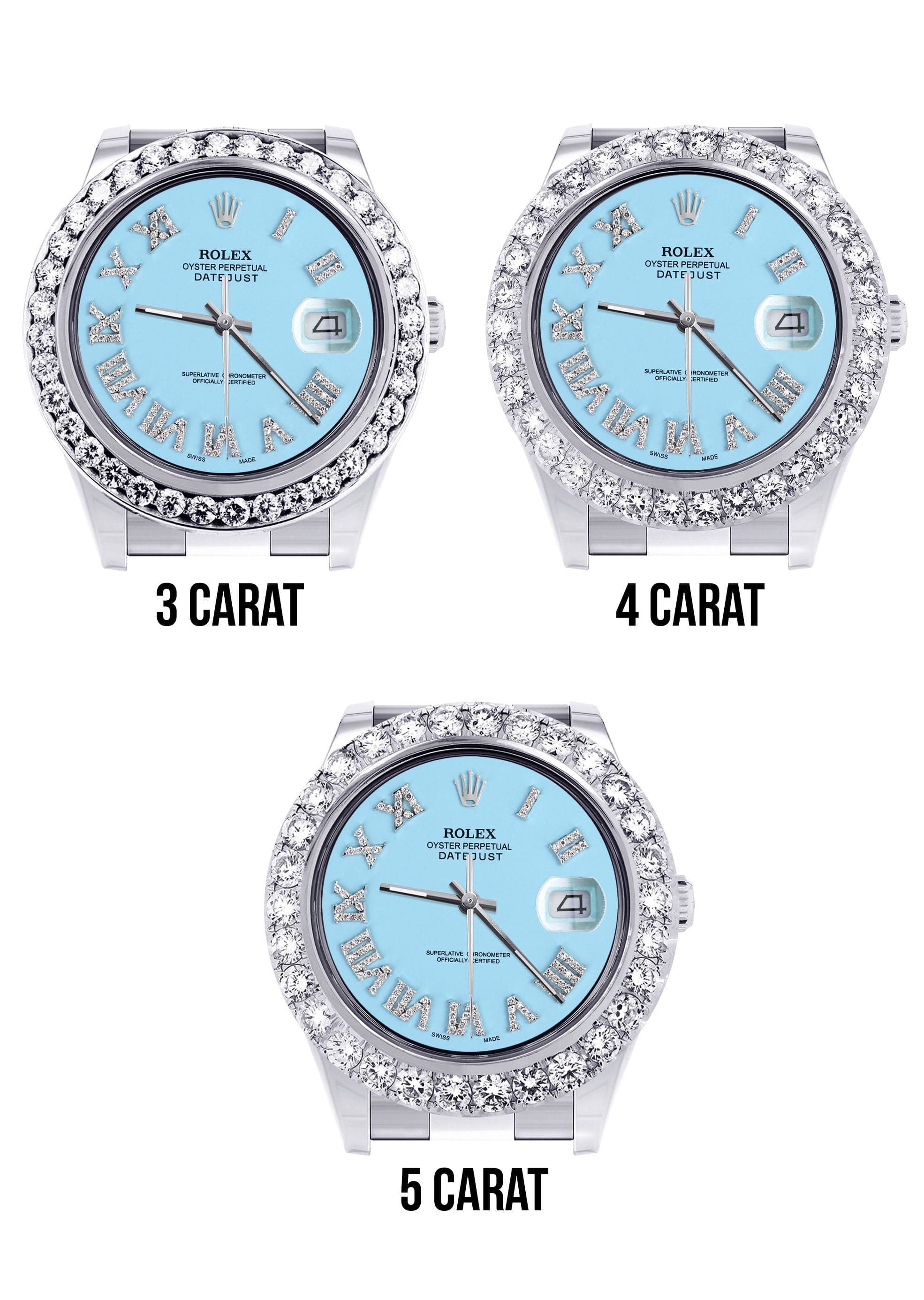 Rolex Datejust II Watch | 41 MM | Light Blue Roman Dial | Oyster Band - Image 4