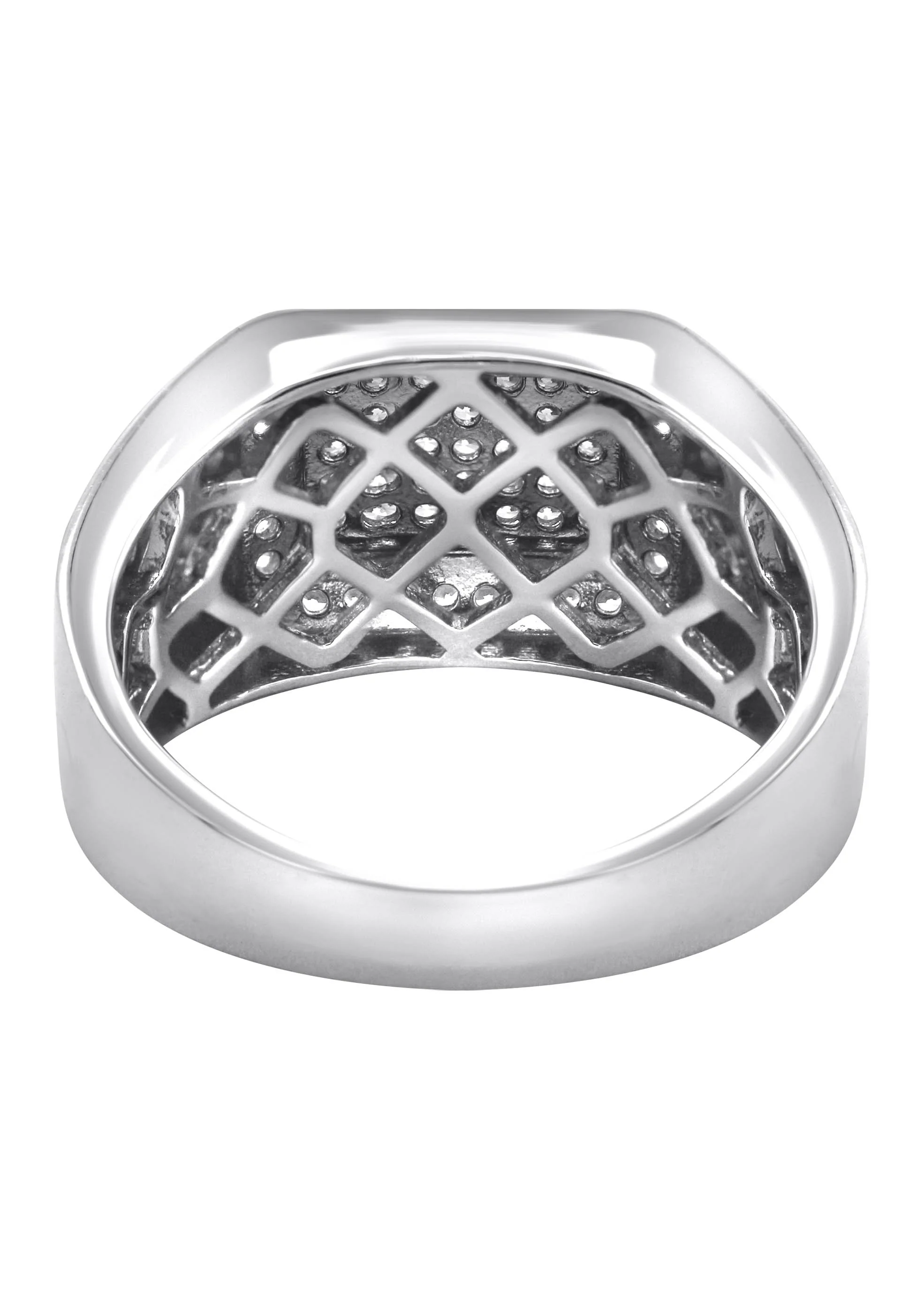 Mens Silver CZ Signet Ring | Appx 6.4 Grams - Image 3