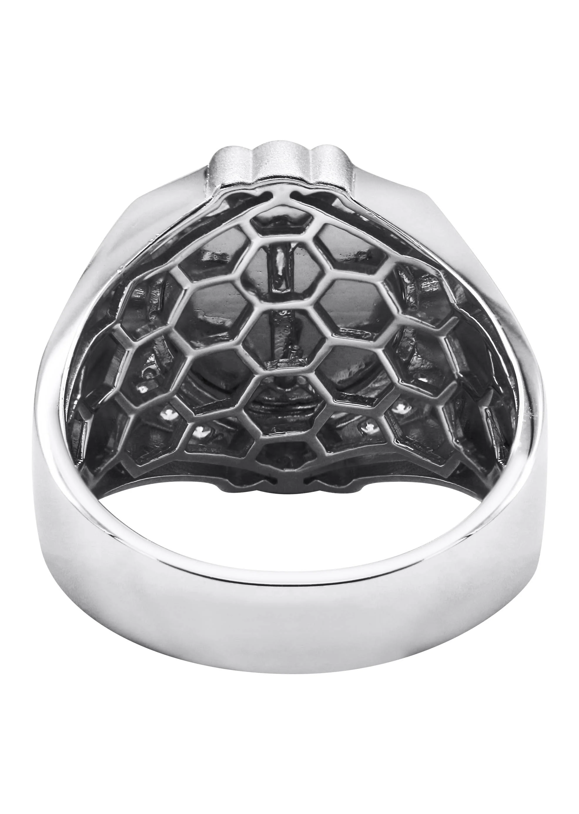 Mens Silver Dollar Sign Signet Ring | Appx 9.3 Grams - Image 3