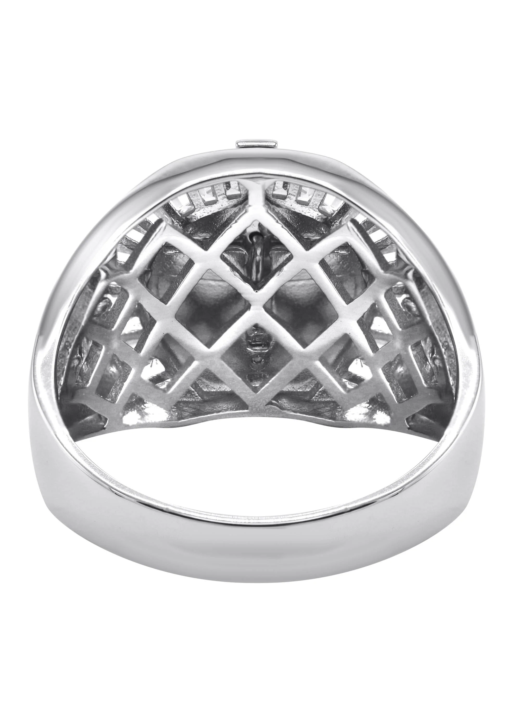 Mens Silver CZ Jesus Ring | Appx 7.6 Grams - Image 3