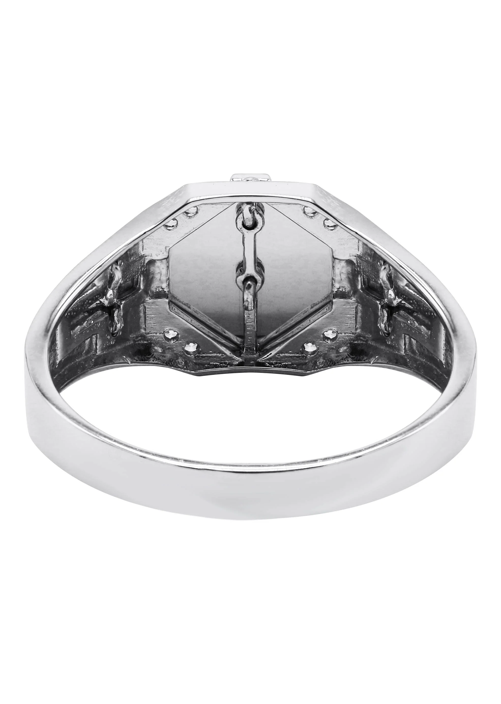 Mens Silver CZ Cross Ring | Appx 4.2 Grams - Image 3