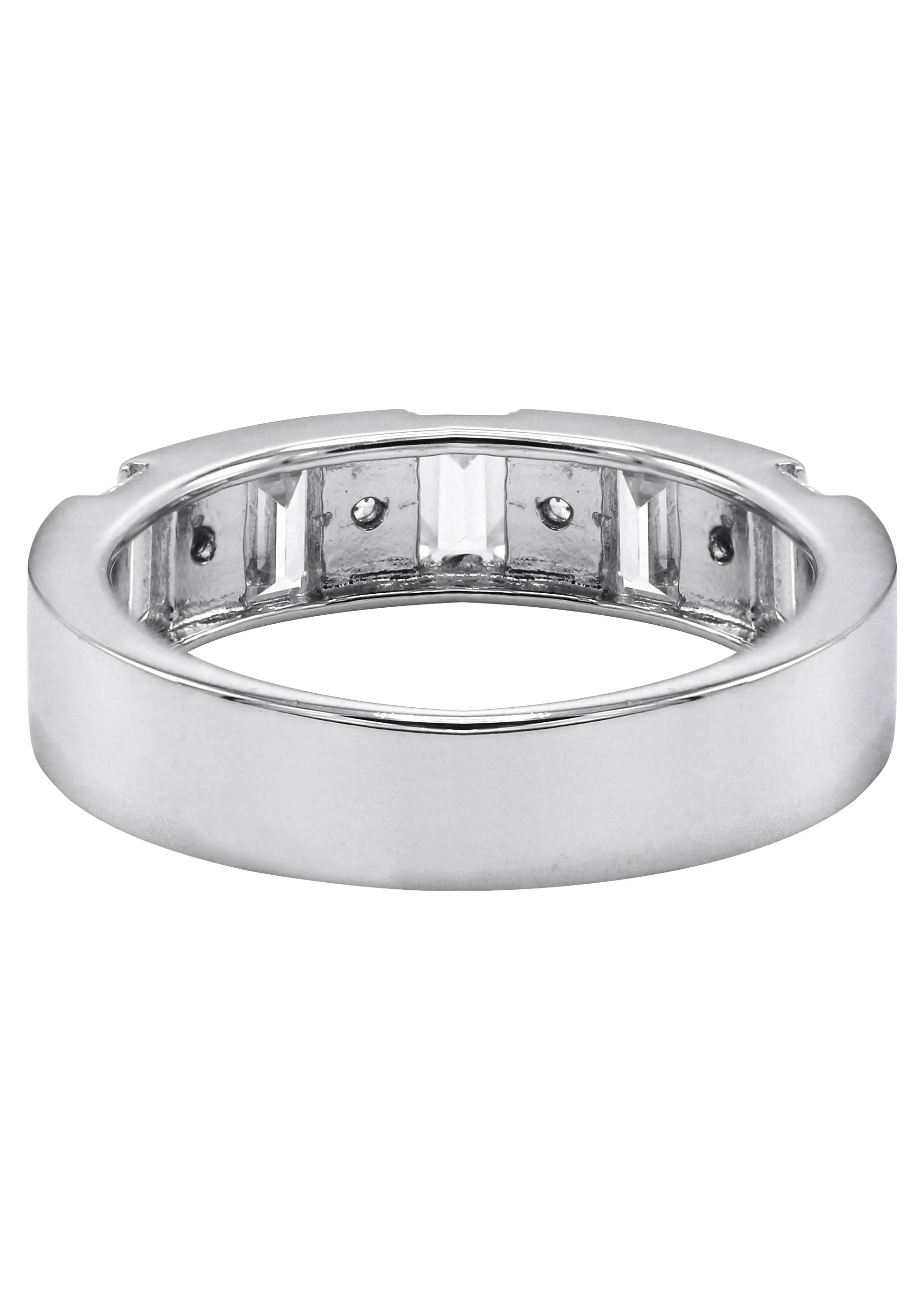 Mens Silver CZ Wedding Band | Appx 4.5 Grams - Image 3