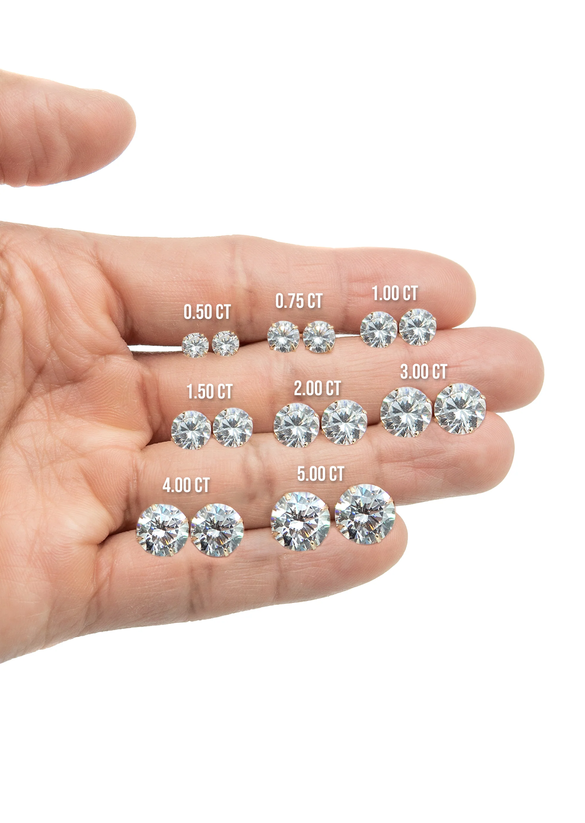 Lab Grown Diamond Stud Earrings - 14K Rose Gold - Image 4