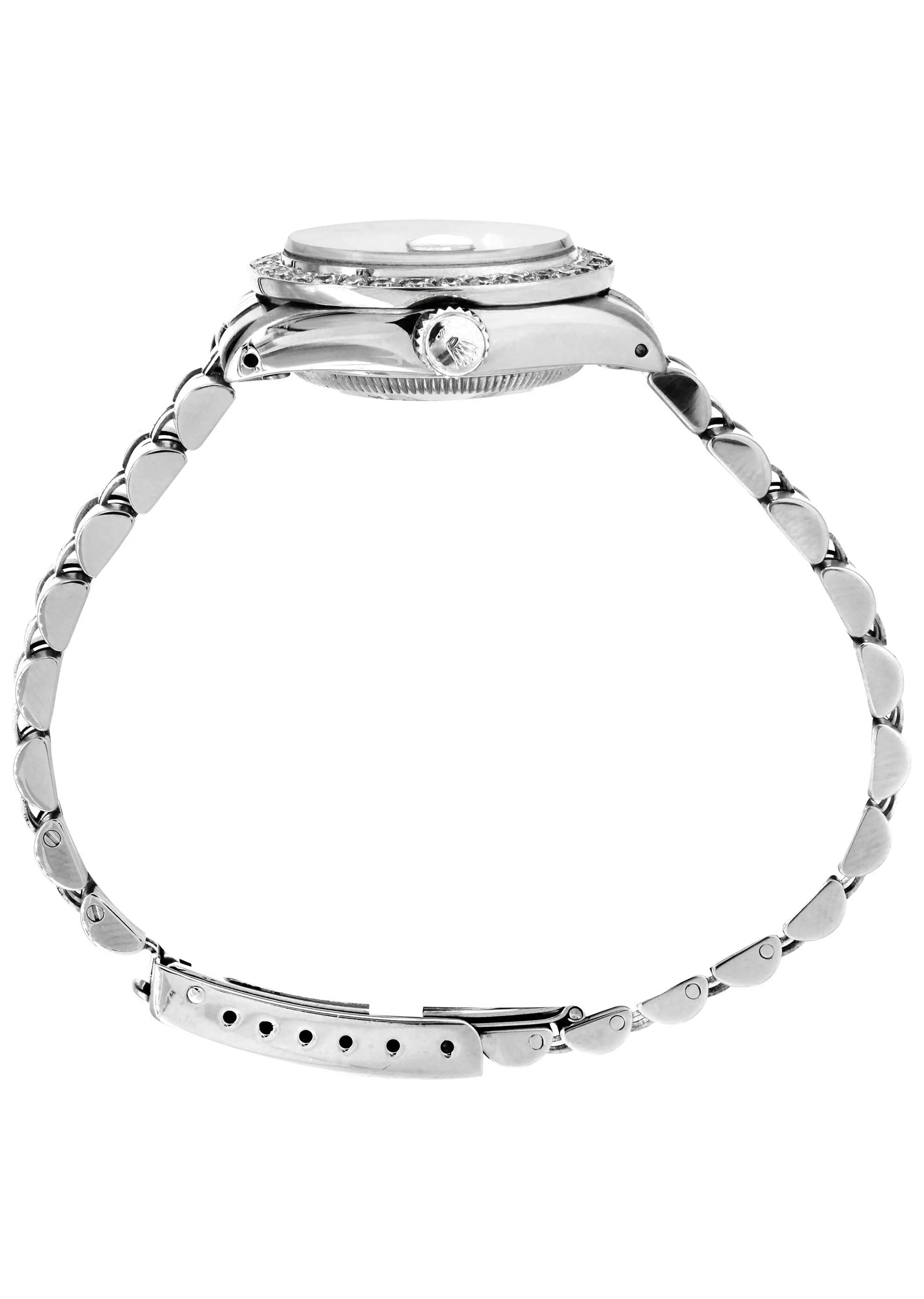 Womens Diamond Rolex Watch | 1 Carat Bezel | 26Mm | Diamond Roman Numeral Dial | Jubilee Band - Image 5