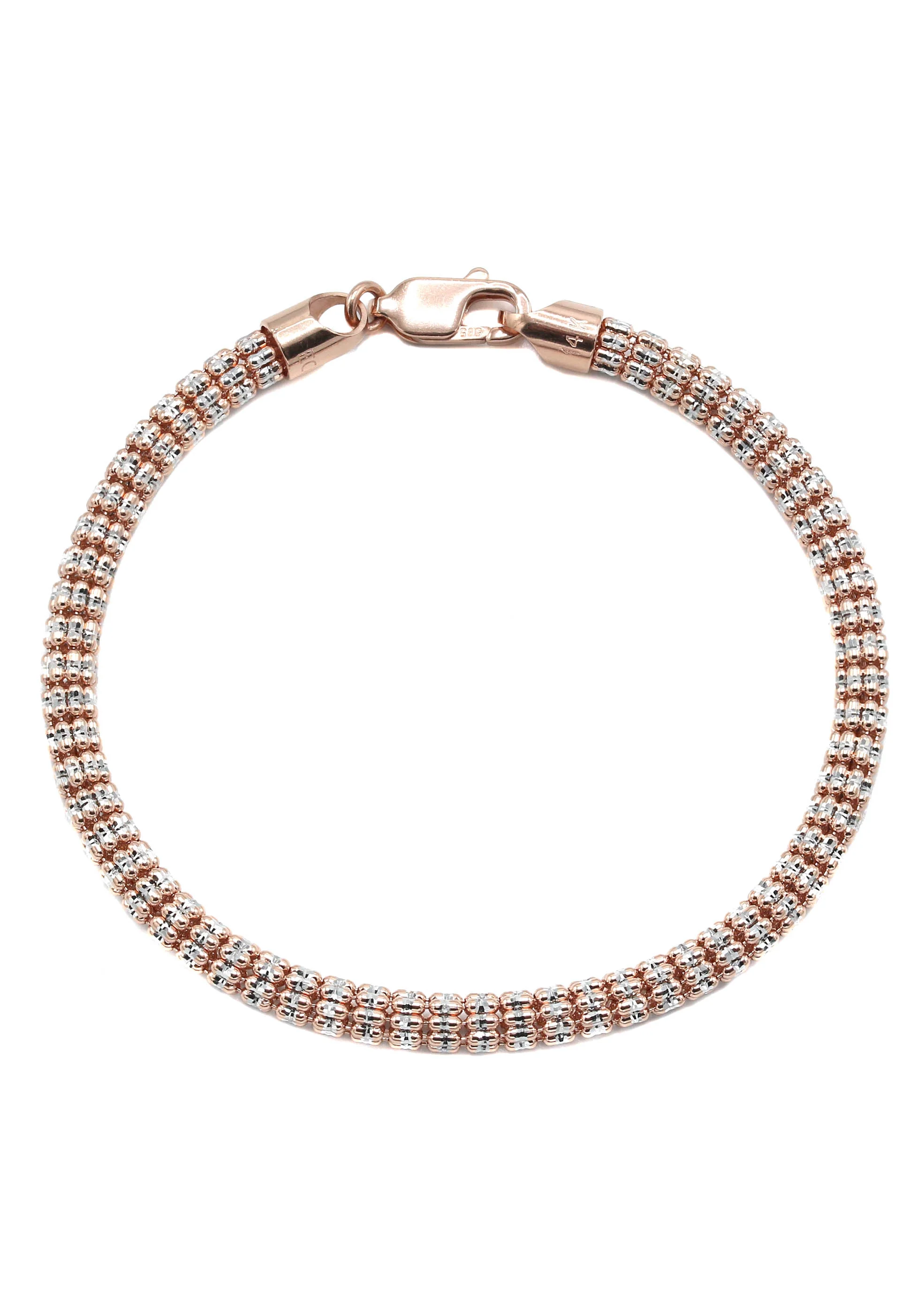Rose Gold Men's Ice Bracelet 10K/14K