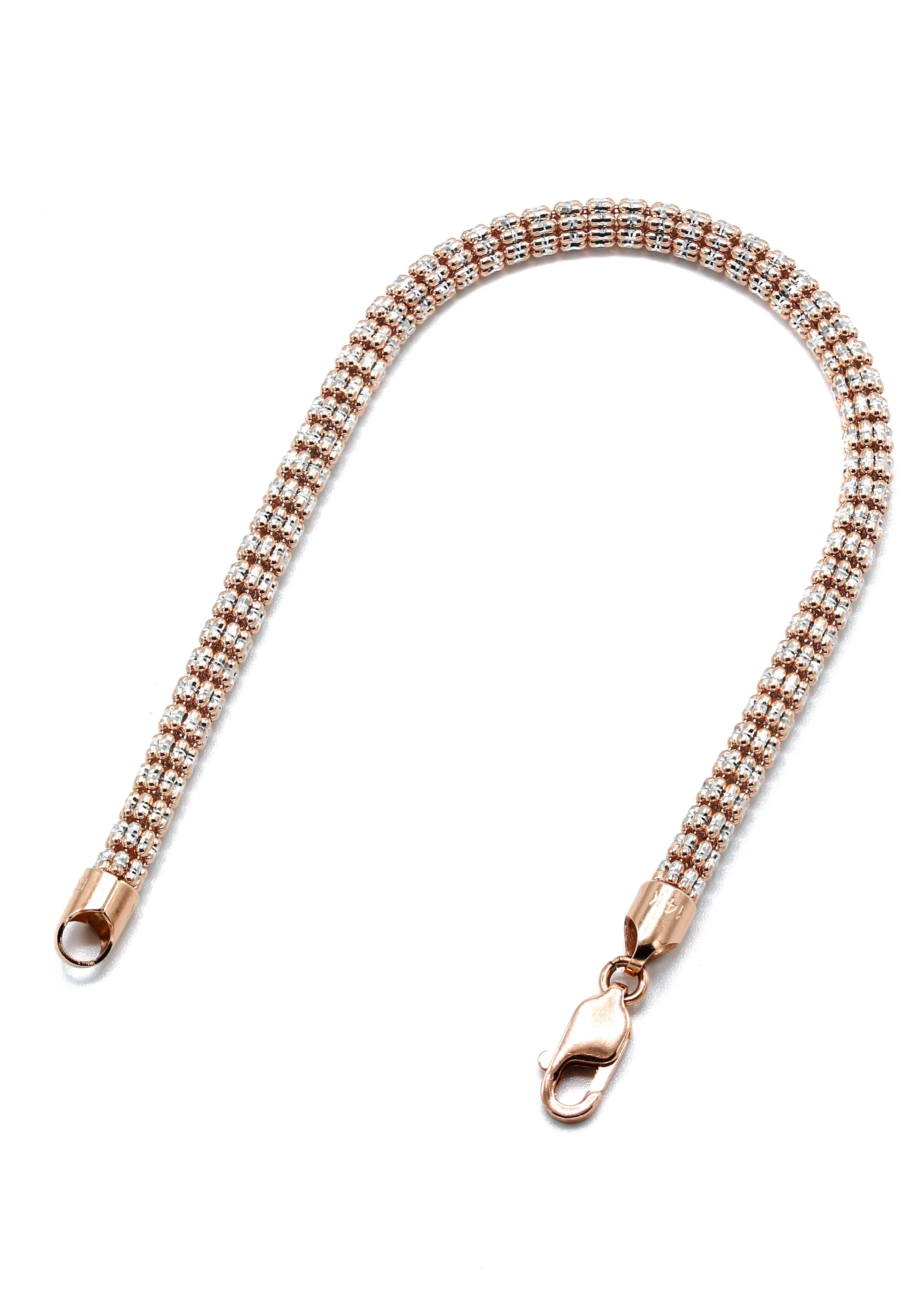 Rose Gold Men's Ice Bracelet 10K/14K - Image 2