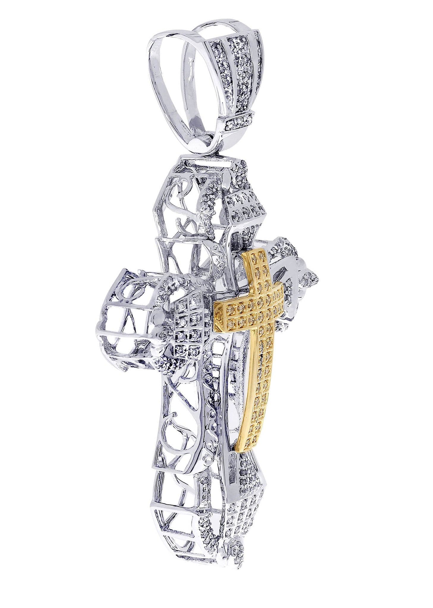 Diamond Cross Pendant| 1.72 Carats| 30.68 Grams - Image 2