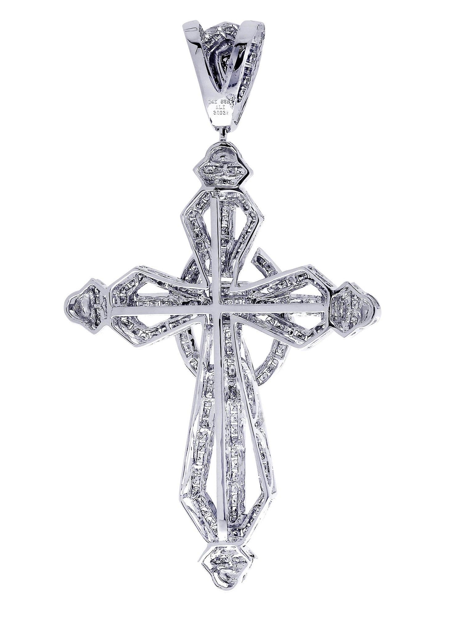 Diamond Cross Pendant| 2.91 Carats| 26.13 Grams - Image 3
