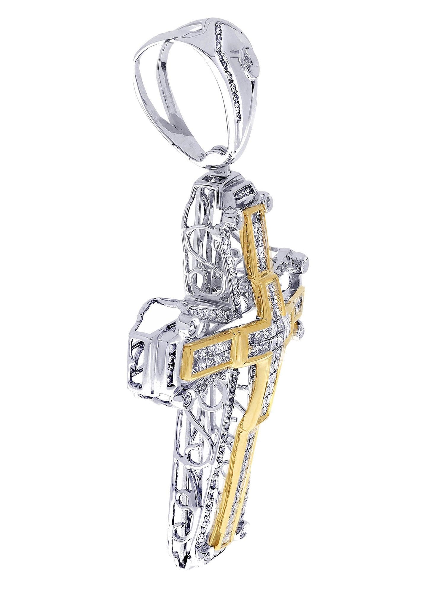 Diamond Cross Pendant| 2.92 Carats| 15.33 Grams - Image 2