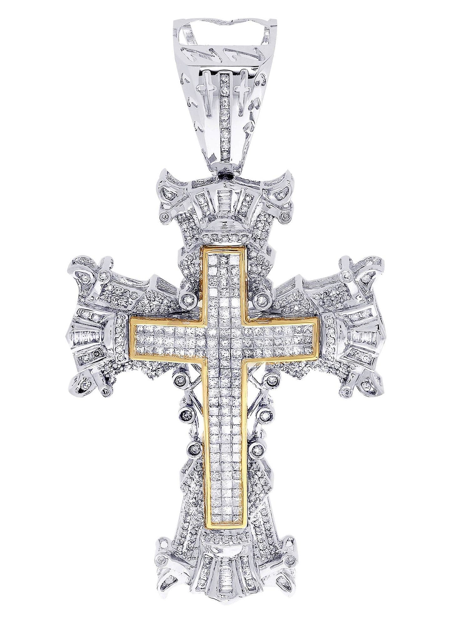 Diamond Cross Pendant| 4.1 Carats| 32.77 Grams