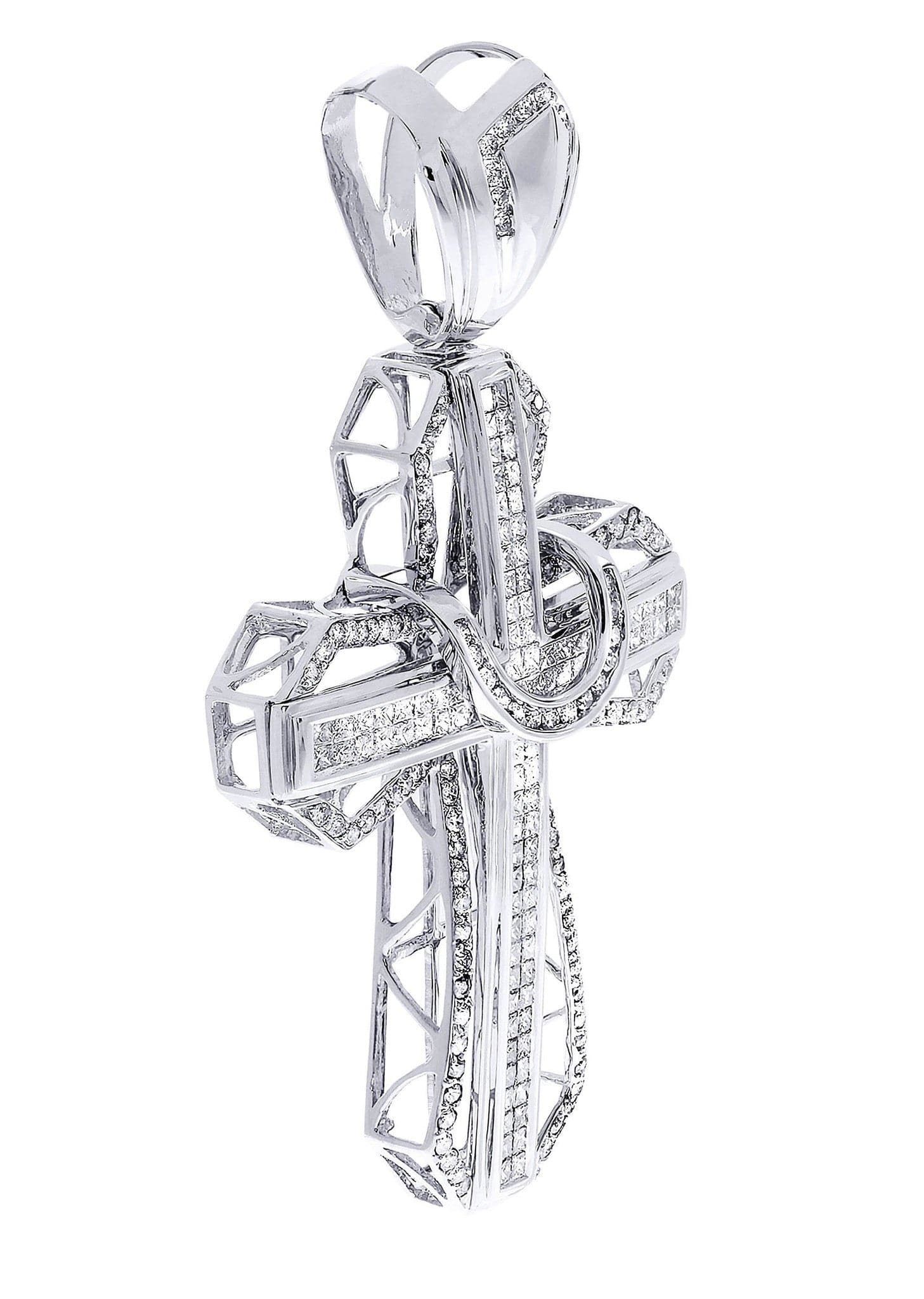 Diamond Cross Pendant| 4 Carats| 21.51 Grams - Image 2
