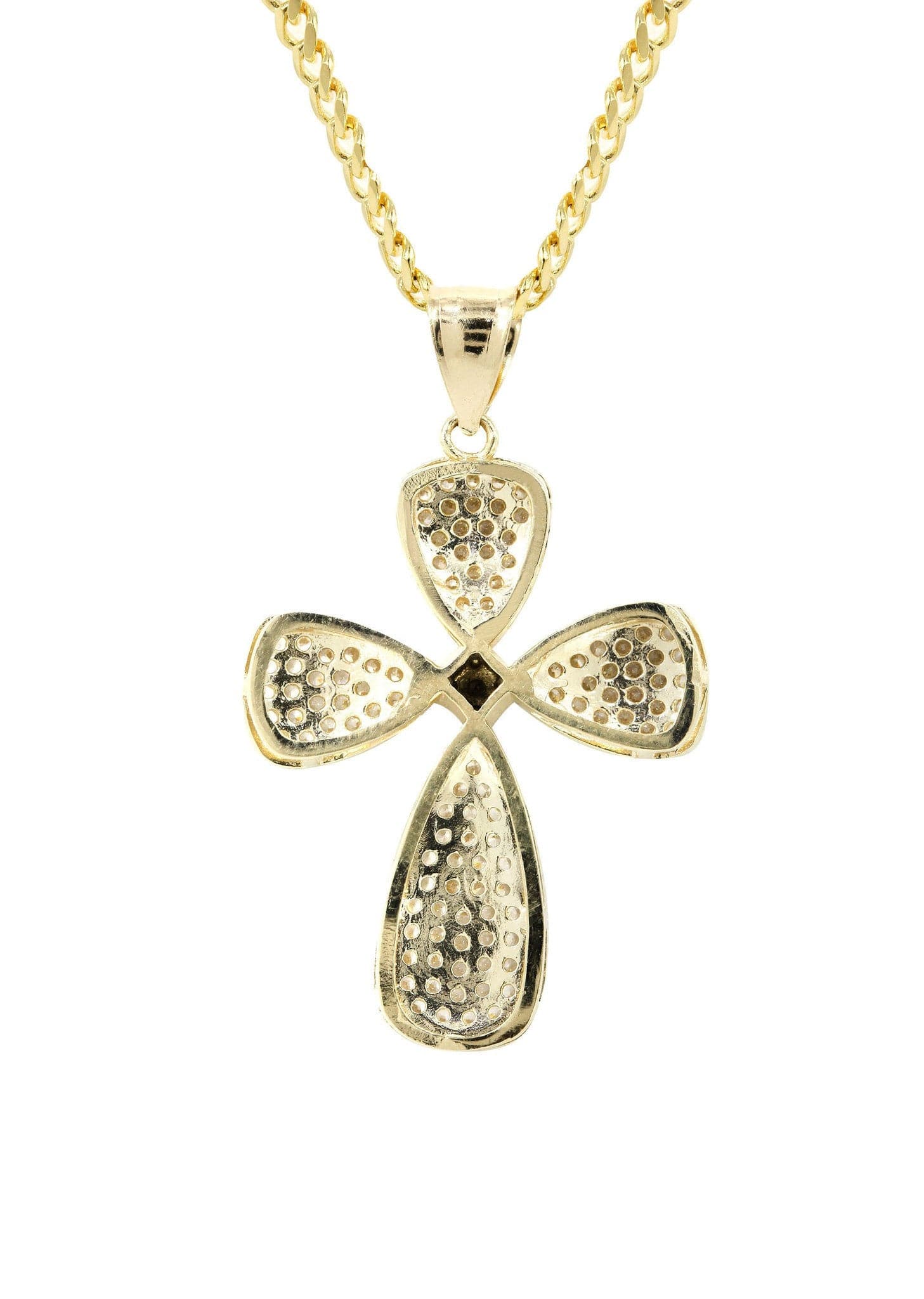 10K Yellow Gold Cross Necklace | Appx. 17.3 Grams - Image 3