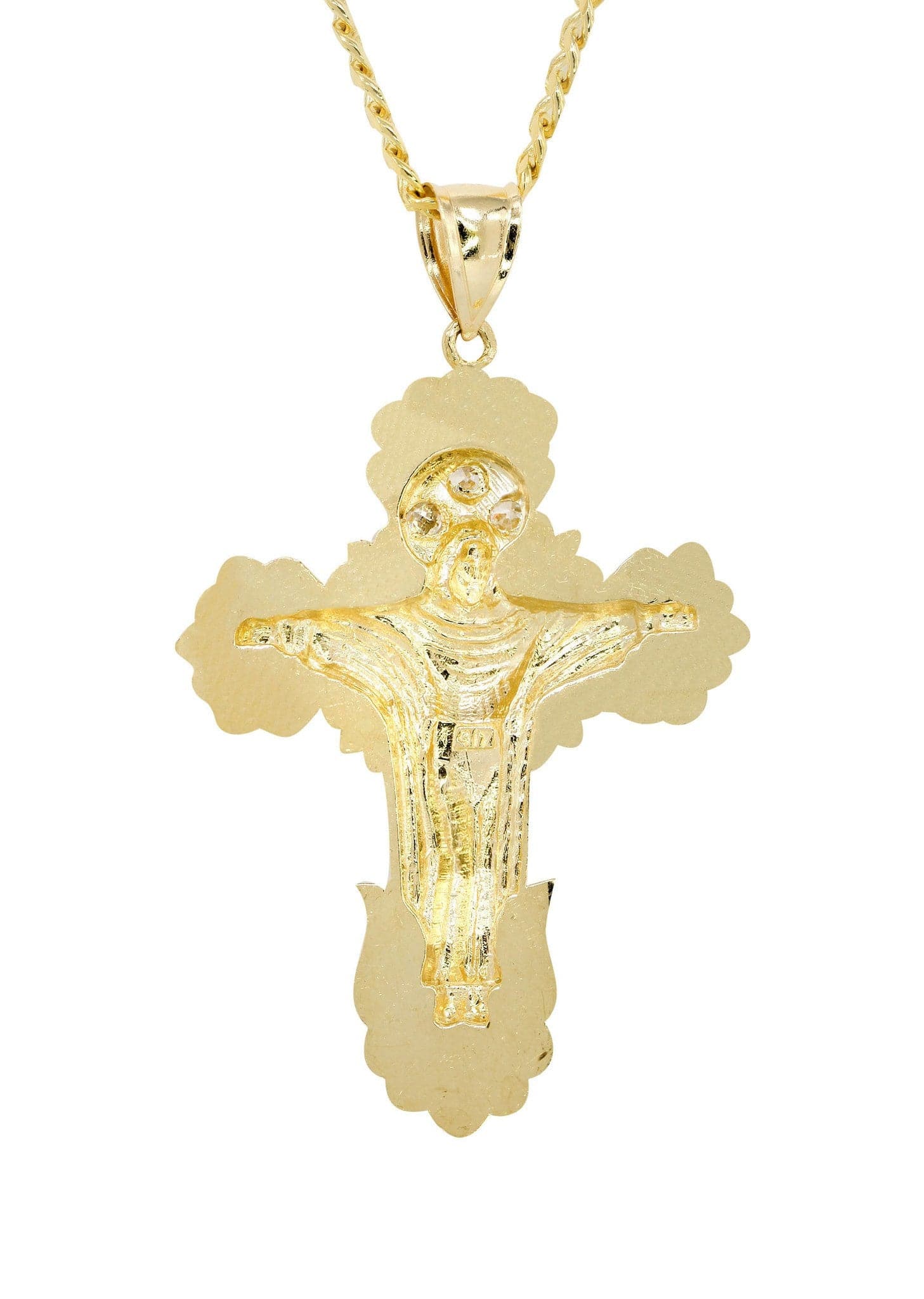 10K Yellow Gold Cross /Crucifix Necklace | Appx. 24.6 Grams - Image 3