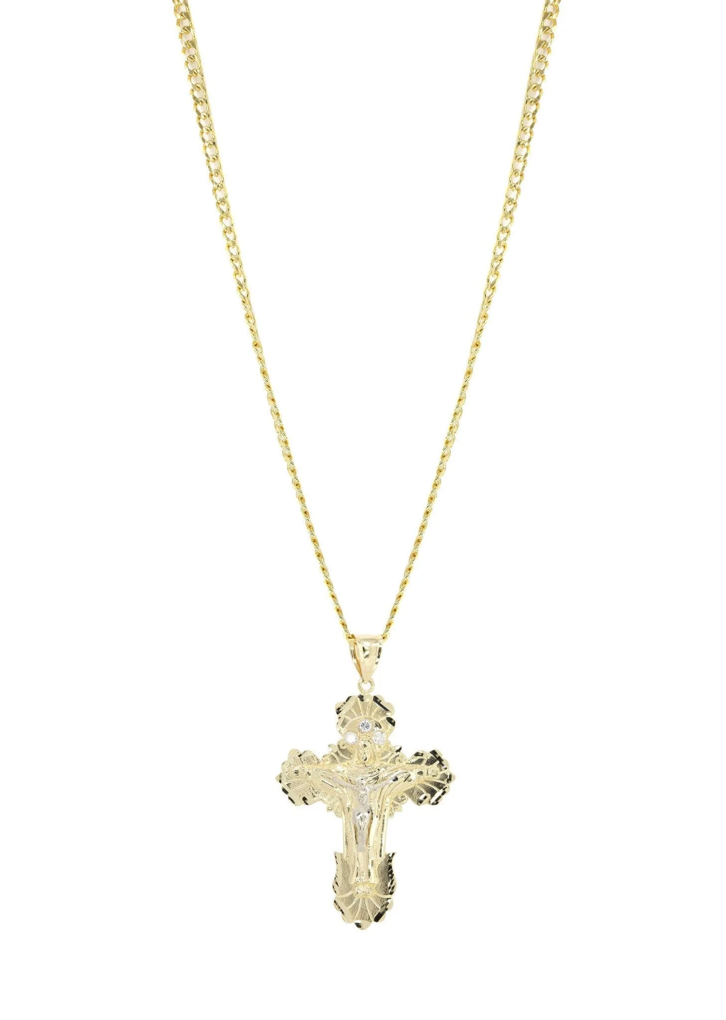 10K Yellow Gold Cross /Crucifix Necklace | Appx. 24.6 Grams - Image 5