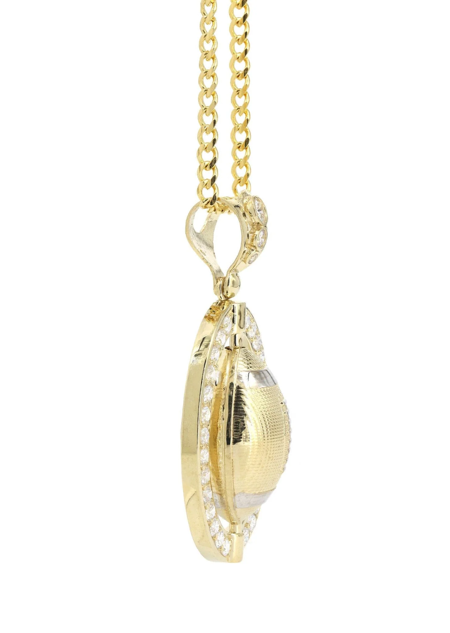 10K Yellow Gold Football Necklace | Appx. 43.1 Grams - Image 4