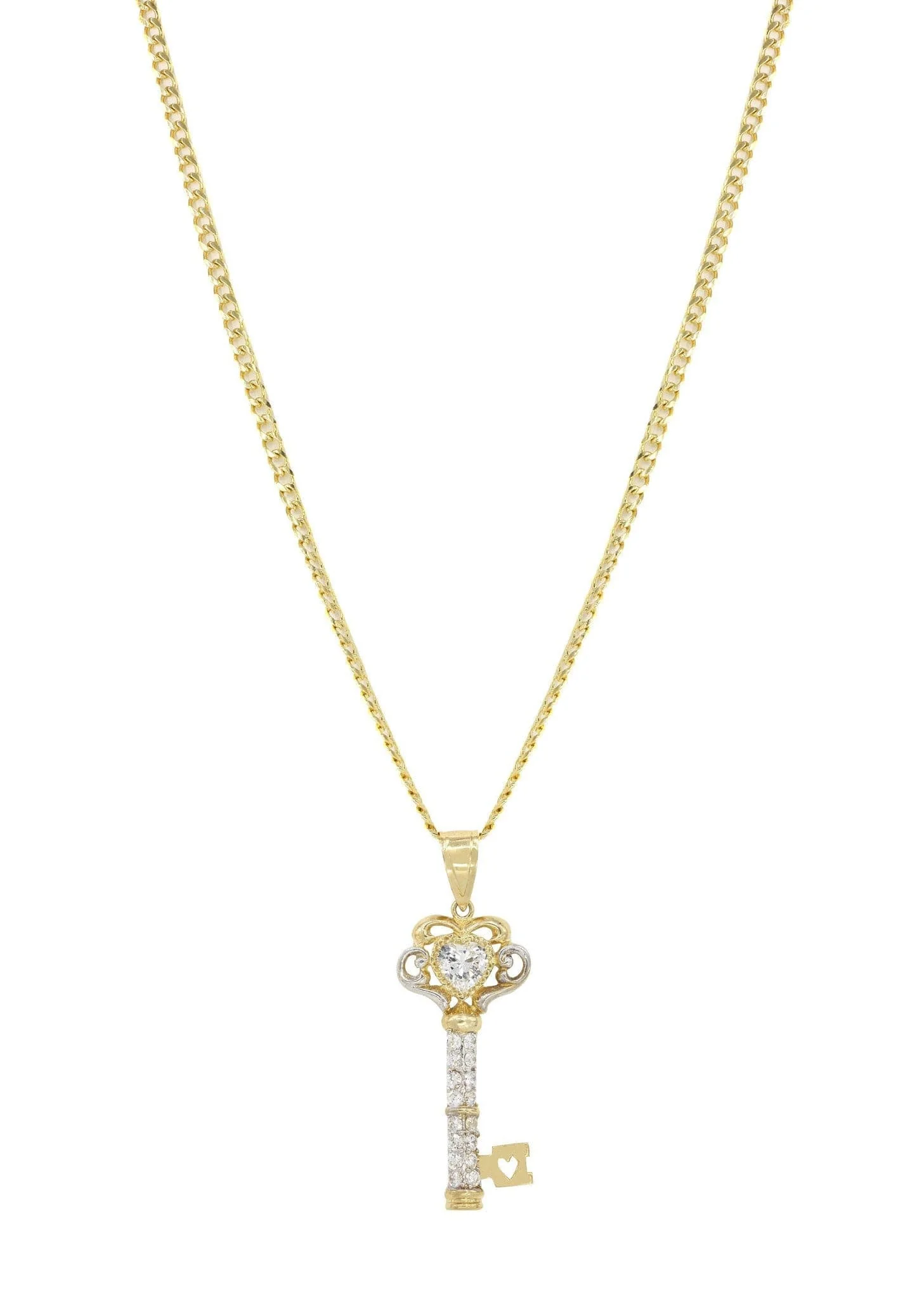 10K Yellow Gold Key Necklace | Appx. 25.7 Grams - Image 5