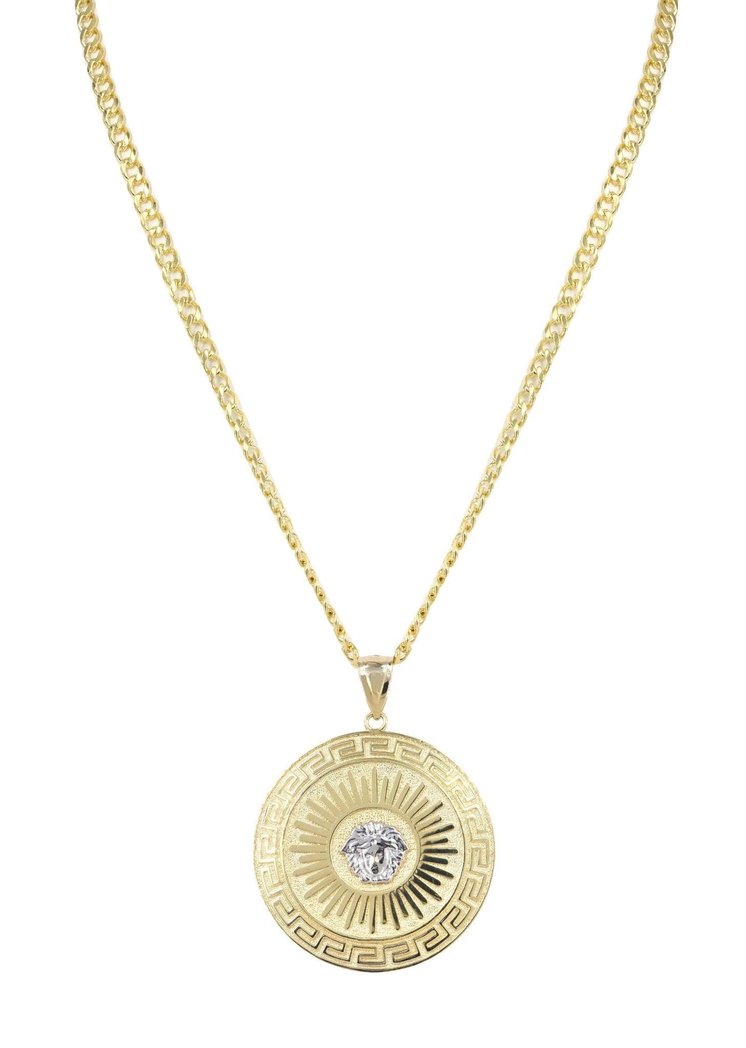 10K Yellow Gold Medusa Style Necklace | Appx. 28.6 Grams - Image 5