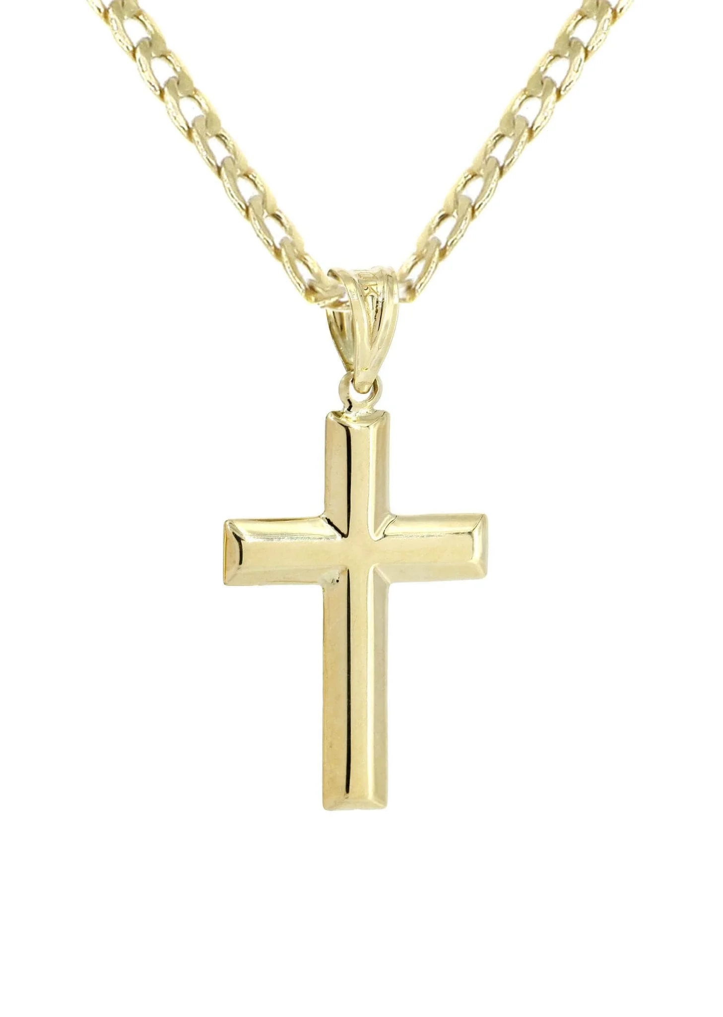 10K Gold Cross  Necklace For Men | 5.58 Grams - Image 3
