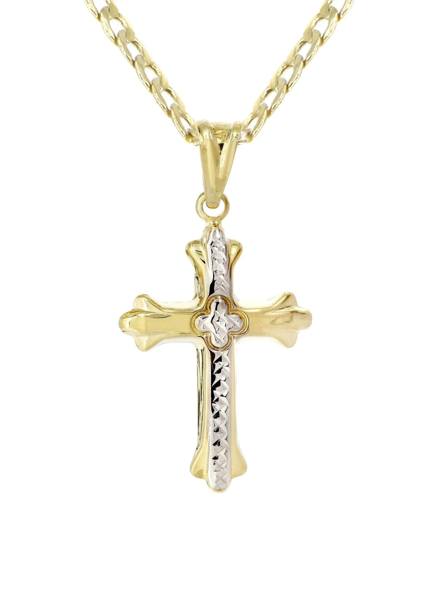 10K Gold Cross  Necklace For Men | 5.81 Grams