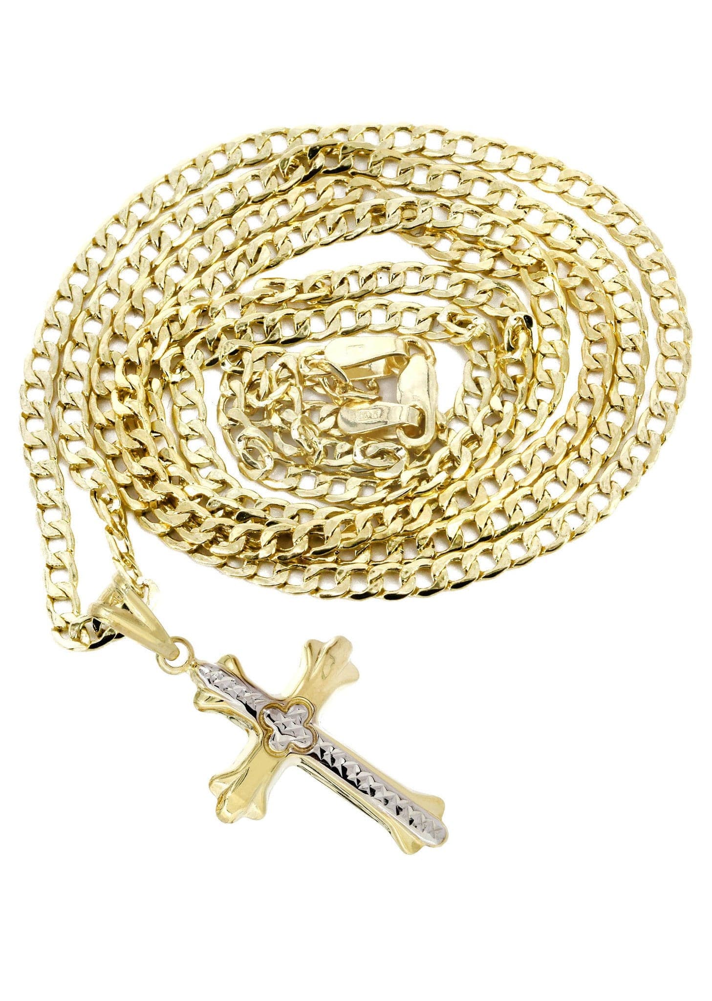 10K Gold Cross  Necklace For Men | 5.81 Grams - Image 2